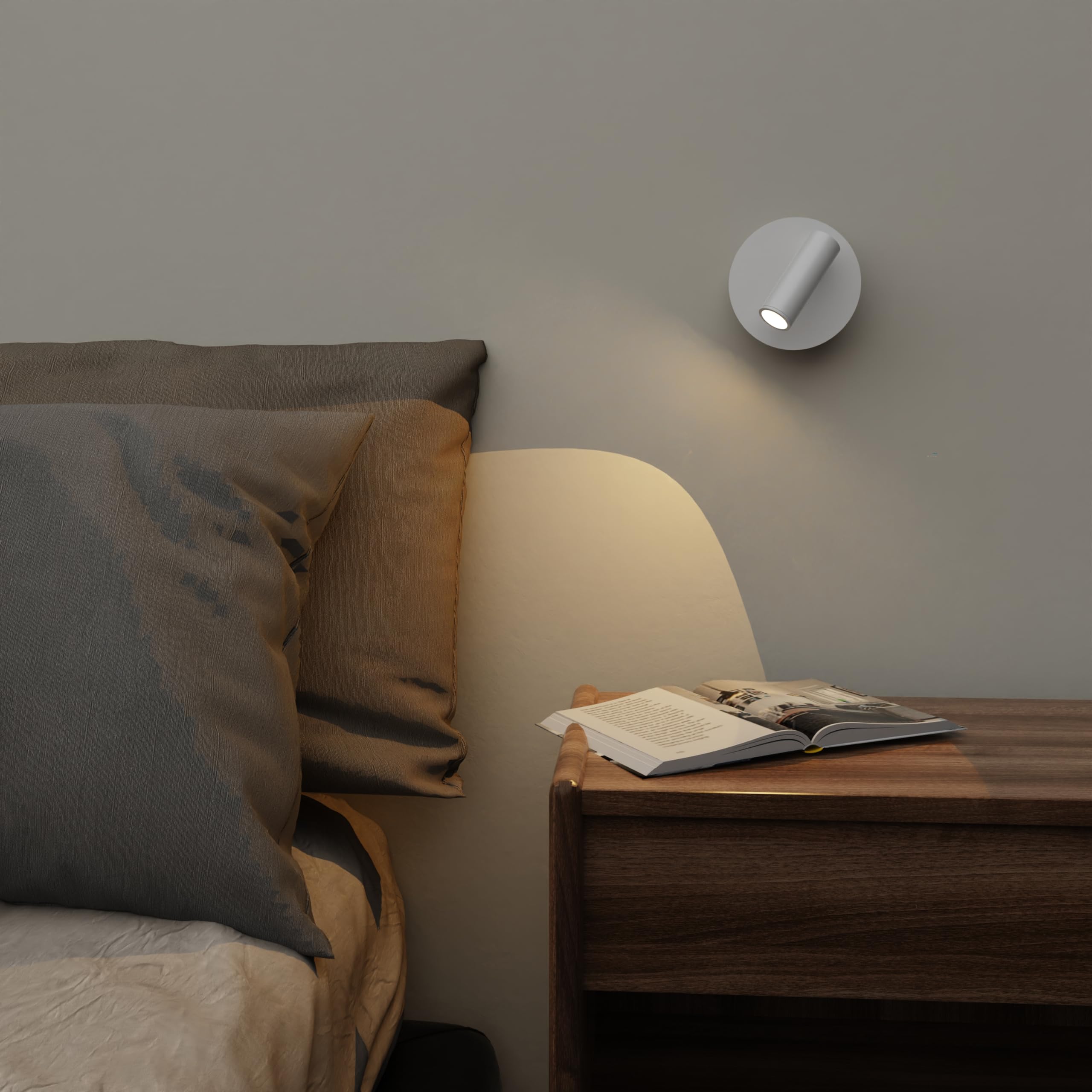 CGC Lighting Cgc Scarlet White Adjustable Head Led Rechargeable Magnetic Usb Reading Bedside Wall Light from B&Q