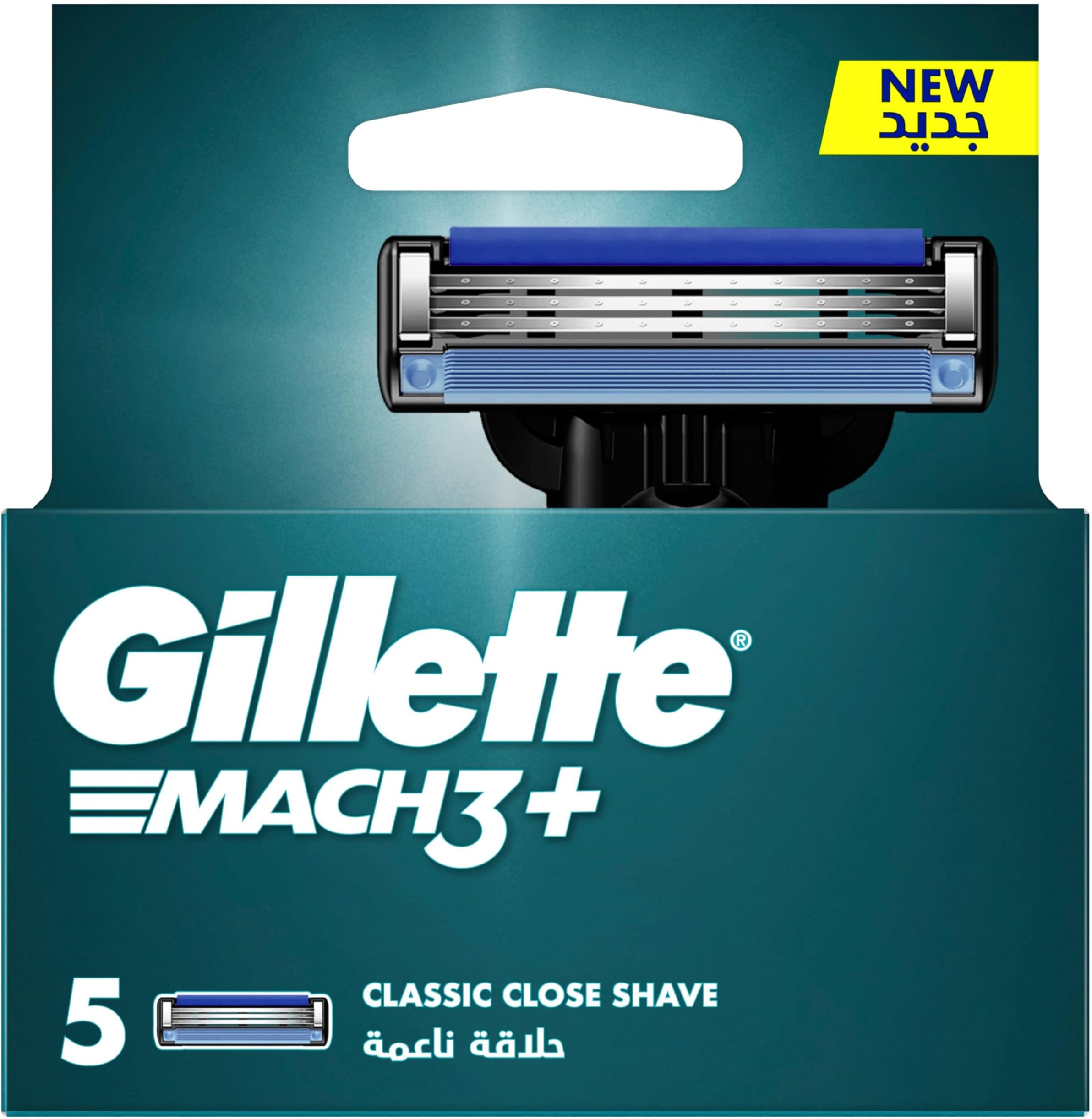 Gillette Mach3+ Men's Refillable Razor: 5 Blade Refills
