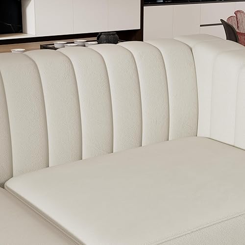 Miniatura 8 de Juego de sofá de 3 piezas para sala de estar, elegante juego de sofá de terciopelo beige con patas de metal dorado, moderno juego de sofá copetudo