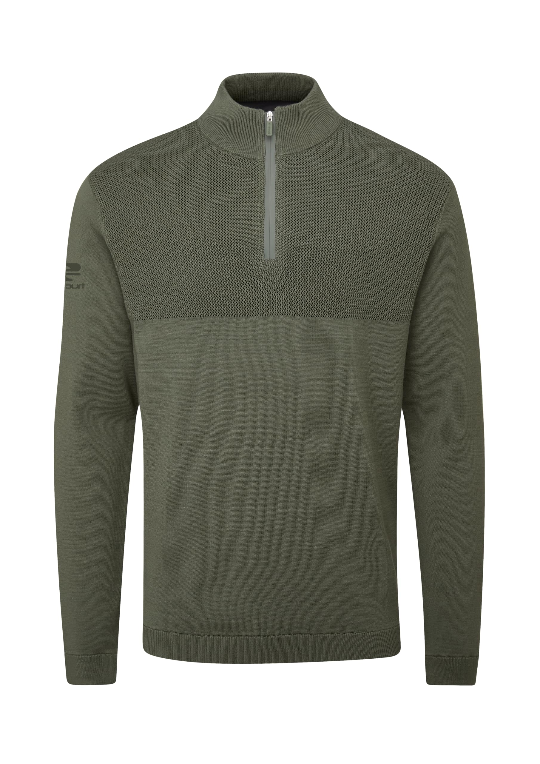 Stuburt Tawny Zip Neck Sweater, Khaki, Small