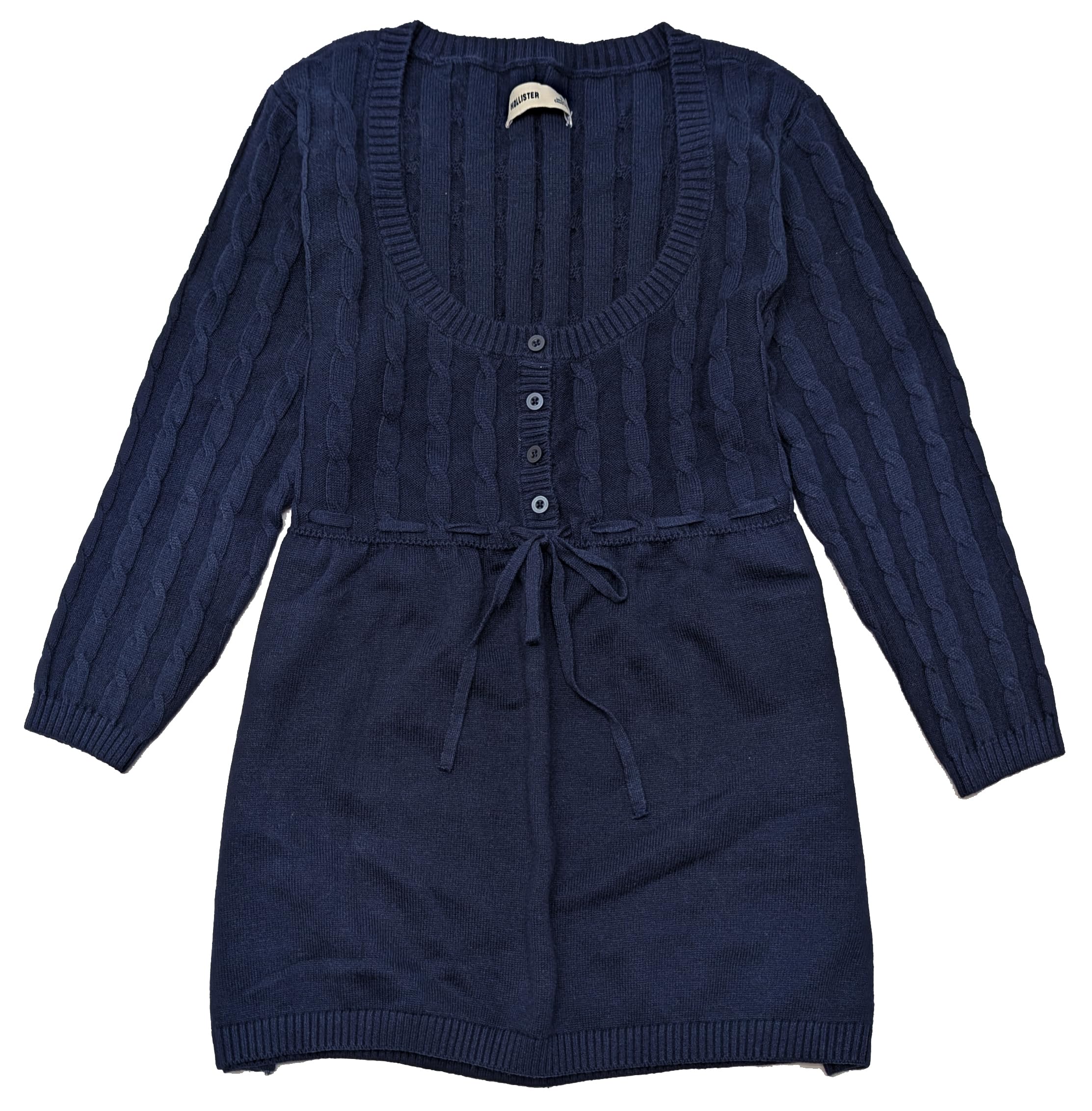 Hollister Womens Cable-Knit Babydoll Sweater How-12