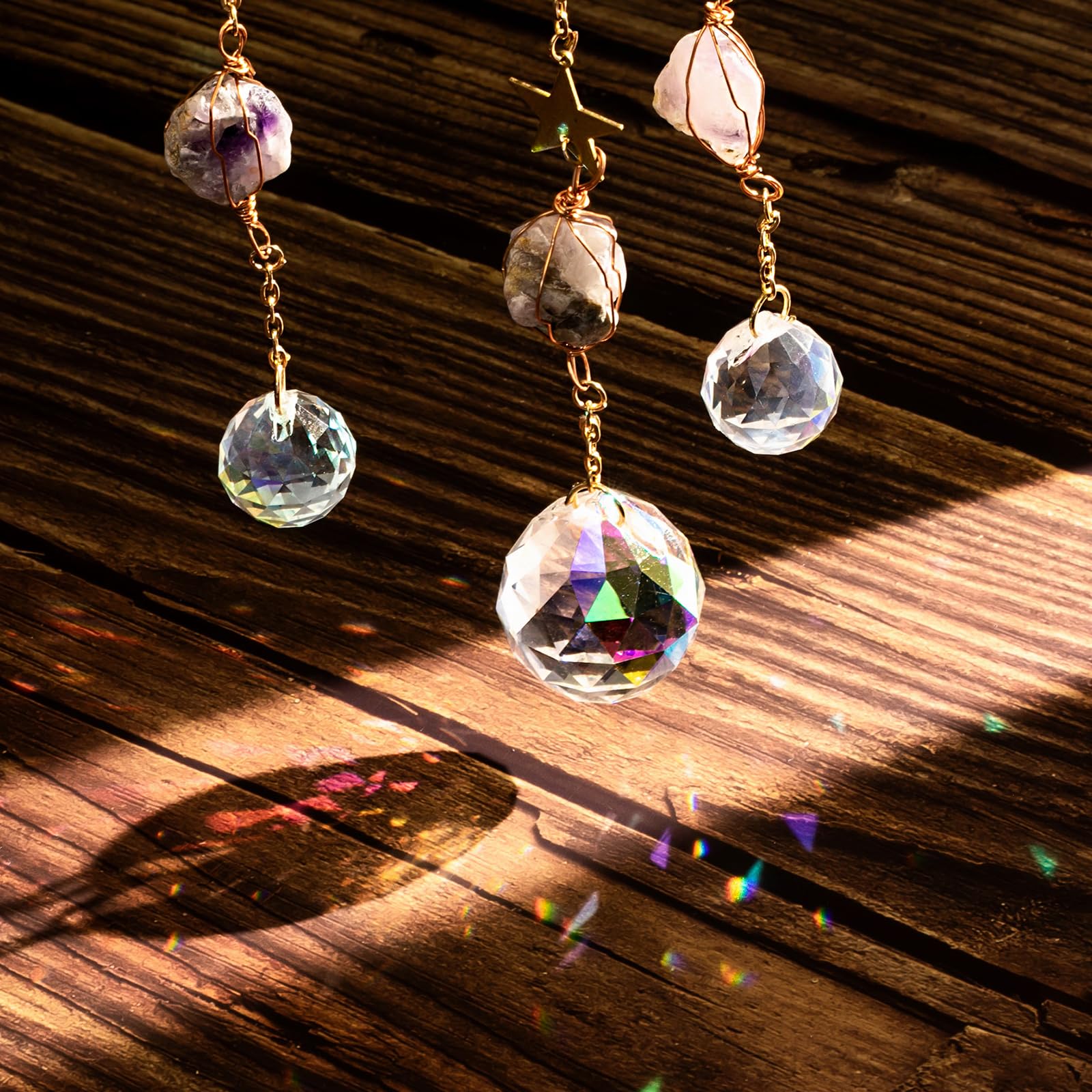 Suncatcher à Prisme En Cristal, Pièces De Lustre AB-document, Pendentif Pour La Maison, Décoration De Fenêtre De Mariage, Figurine De Bricolage, Attrape-soleil, 76mm