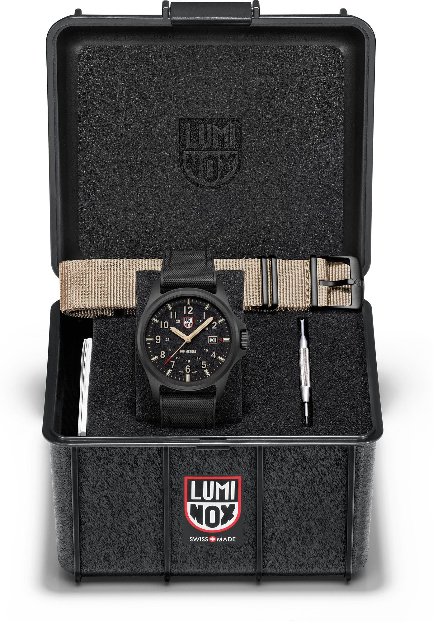 Luminox Orologio analogico al quarzo da donna con cinturino in gomma XL.1961, Nero, cinghia