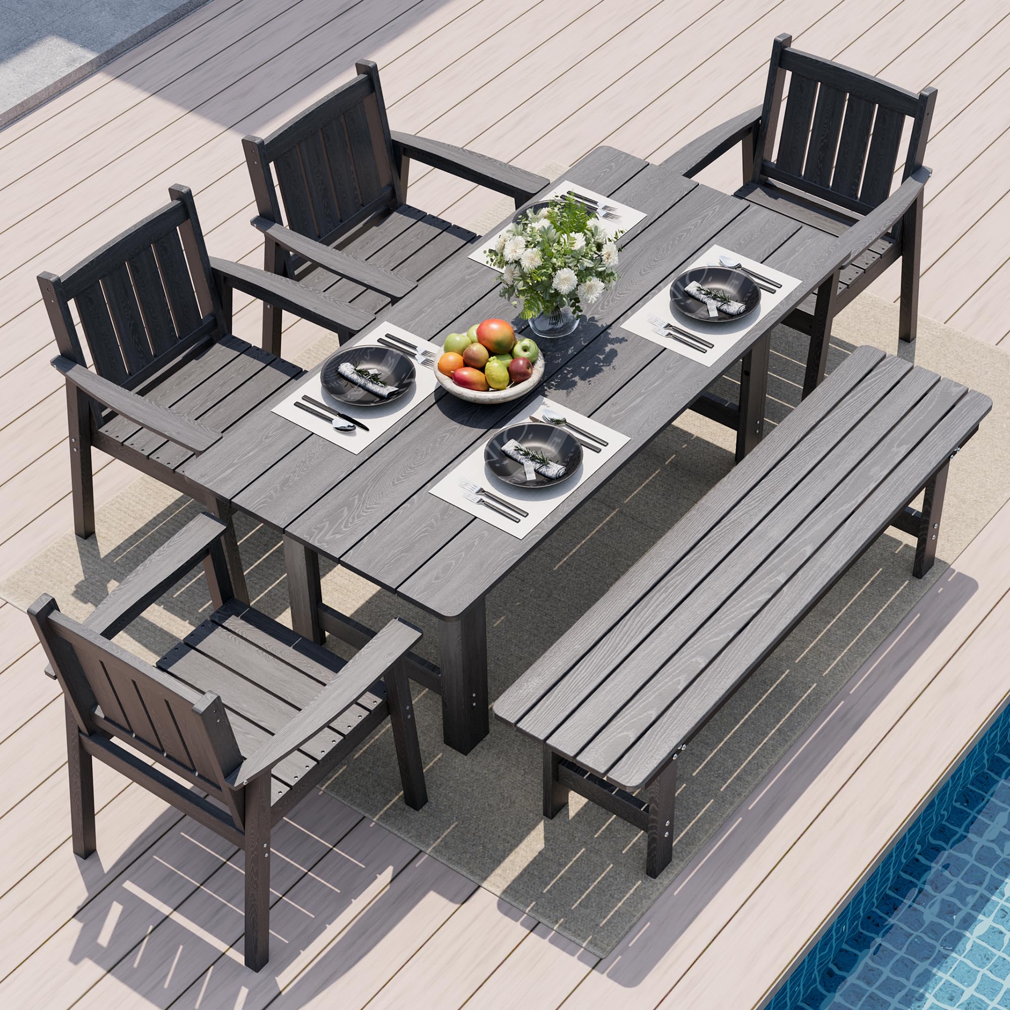 Pamapic Outdoor HDPE Dining Set