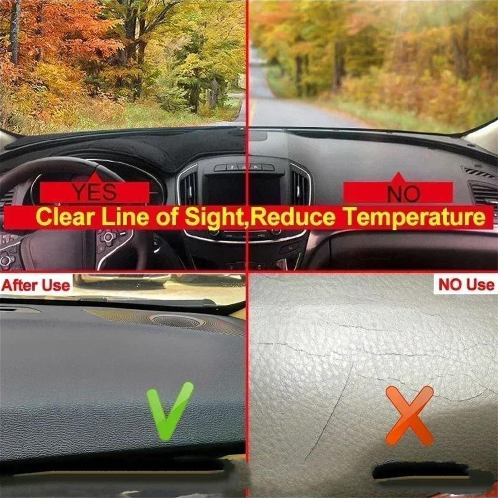 Tappetino per moquette Auto Cruscotto Copertura Dash Zerbino Per Toyota Per Noah Per Voxy Per Esquire R80 2014~2021 Pad Parasole Accessori(Style 1,LHD)