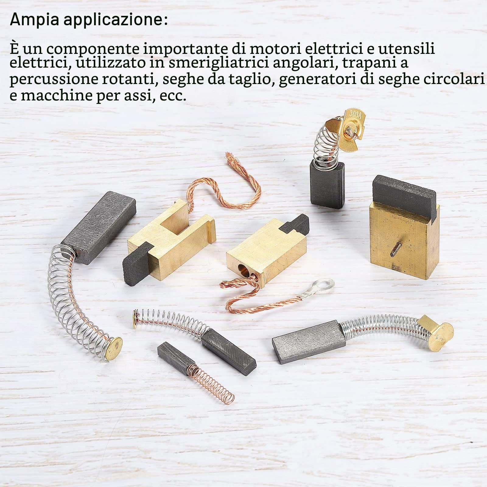PATIKIL Carbonio Spazzole Spazzola Carbone Ricambio 18x17x7mm per Motori Elettrici Potenza Strumento Angolo Smerigliatrice Tavolo Ricambio Parte Riparazione, 4pz