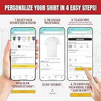 Vista 3 de Camiseta personalizada para adultos, diseño central y frontal, solo agregar al carrito y agregar tu propio texto y diseño personalizado”.