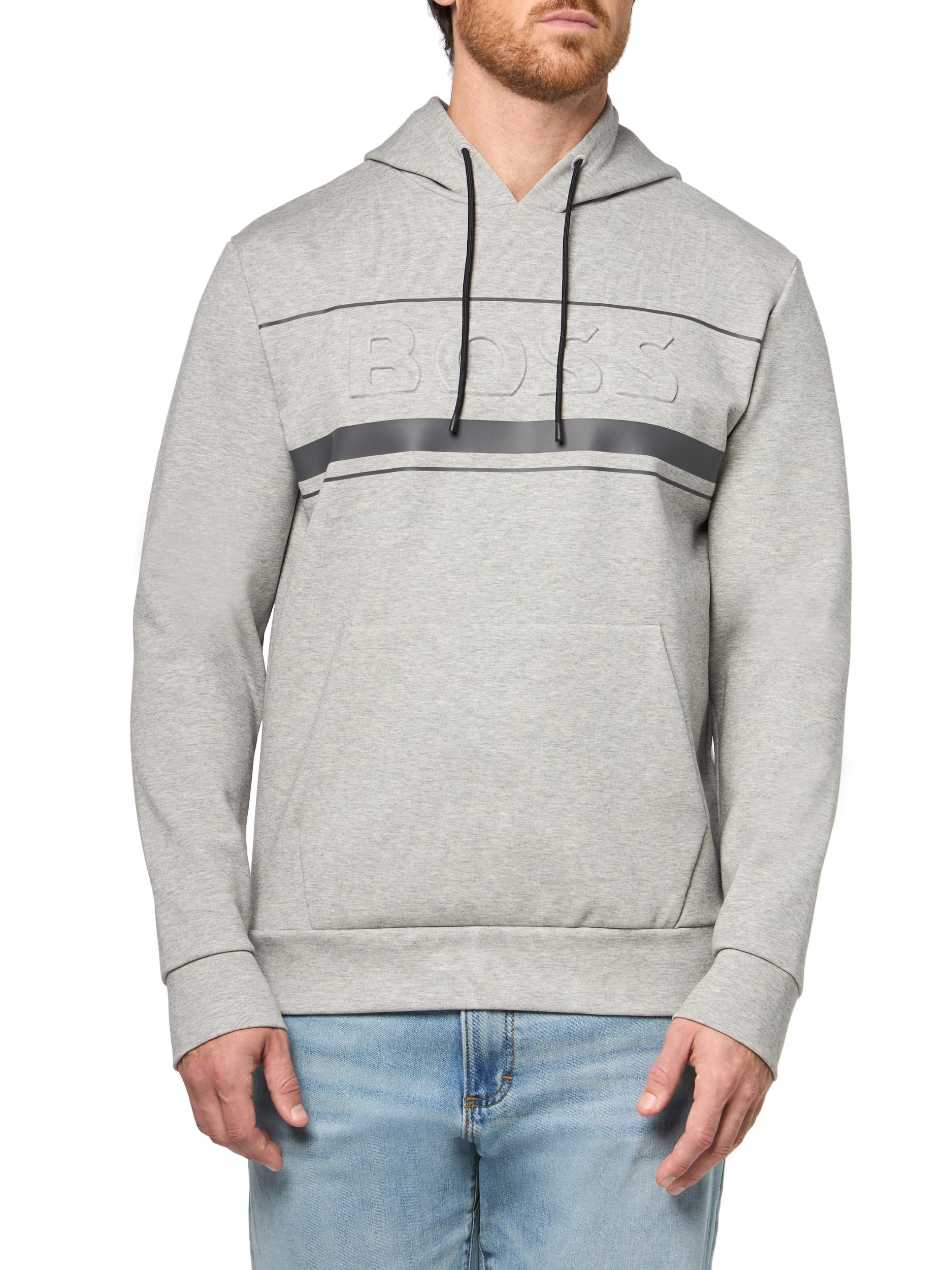 Men's Interlock Embossed Logo Hooded Sweatshirt