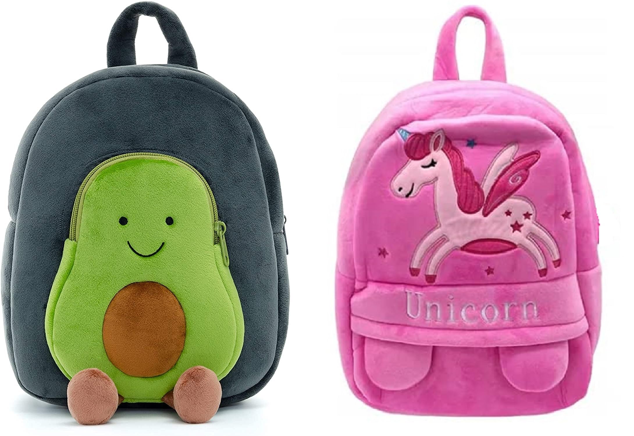 blue tree Cute Boy's and Girl's Plush Bag Quality Full Embroidery Designs Mini Travel Backpack Avocado (Avocado-Fb Unicorn)-image-49