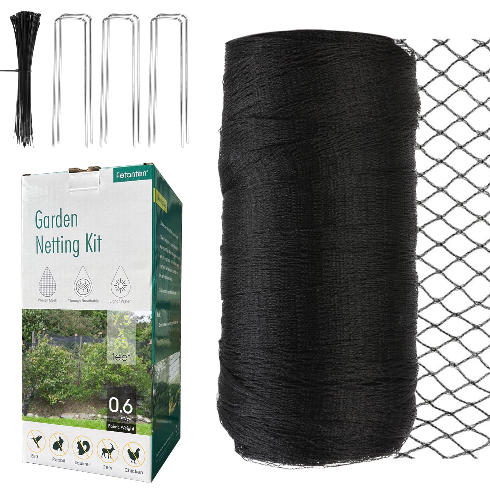 Fetanten Bird Netting 7.5 x 65 FT