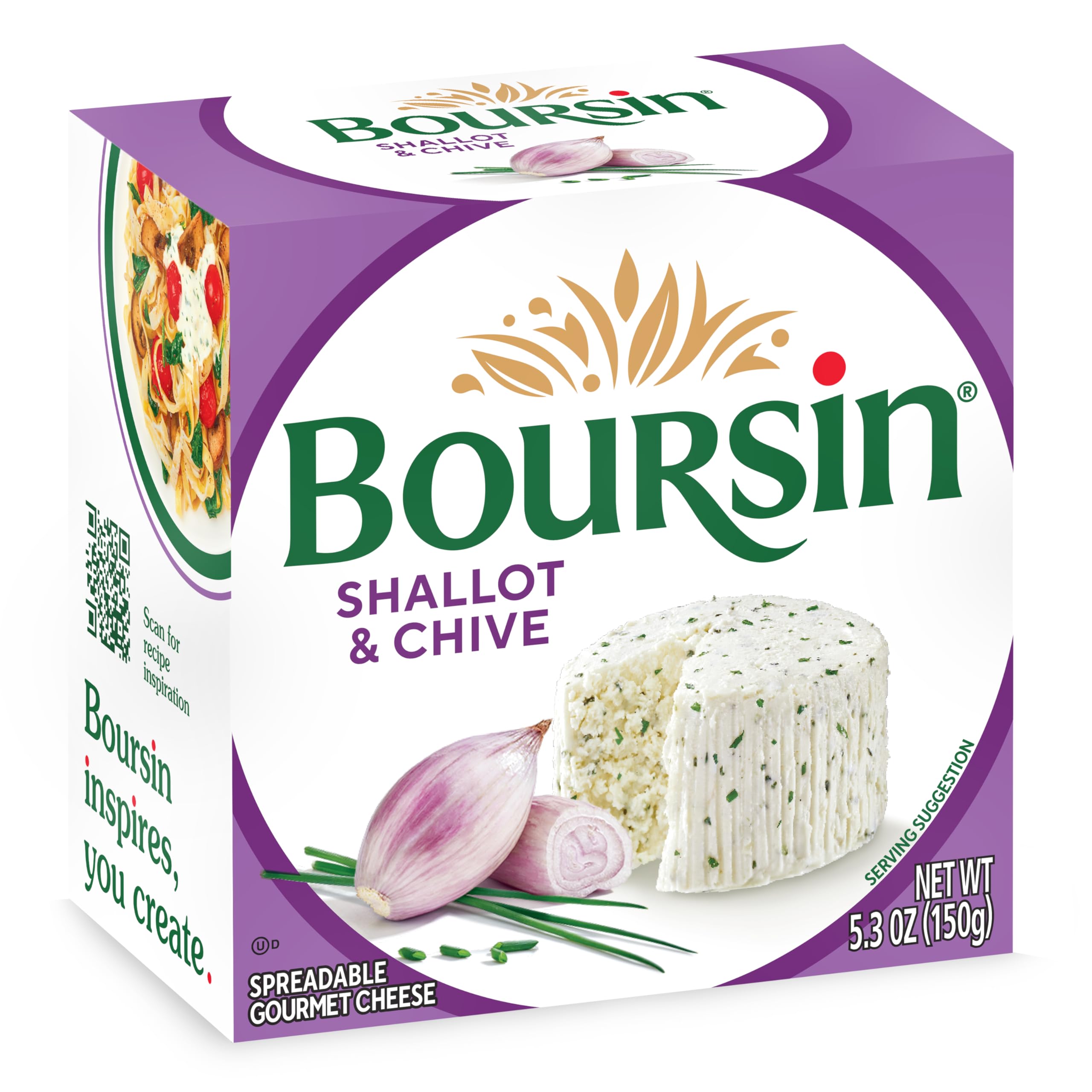 Boursin Shallots Chives Cheese, 5.2 Ounce