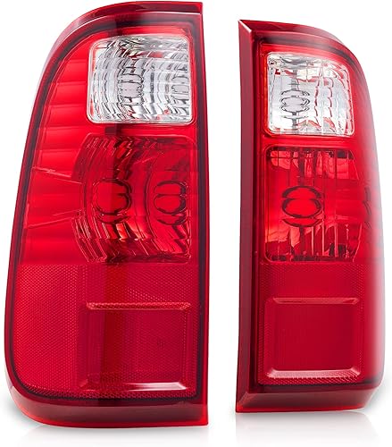 Luces traseras para Ford F250 F350 F450 2008-2016 SuperDuty luz trasera OE repuesto par de lentes cromadorojo