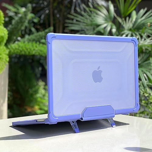 Miniatura 6 de MEEgoodo Funda para MacBook Air M3 de 15 pulgadas 2024 2023 A3114 A2941 con chip M3 M2 con resistente a los golpes, carcasa para laptop con marco