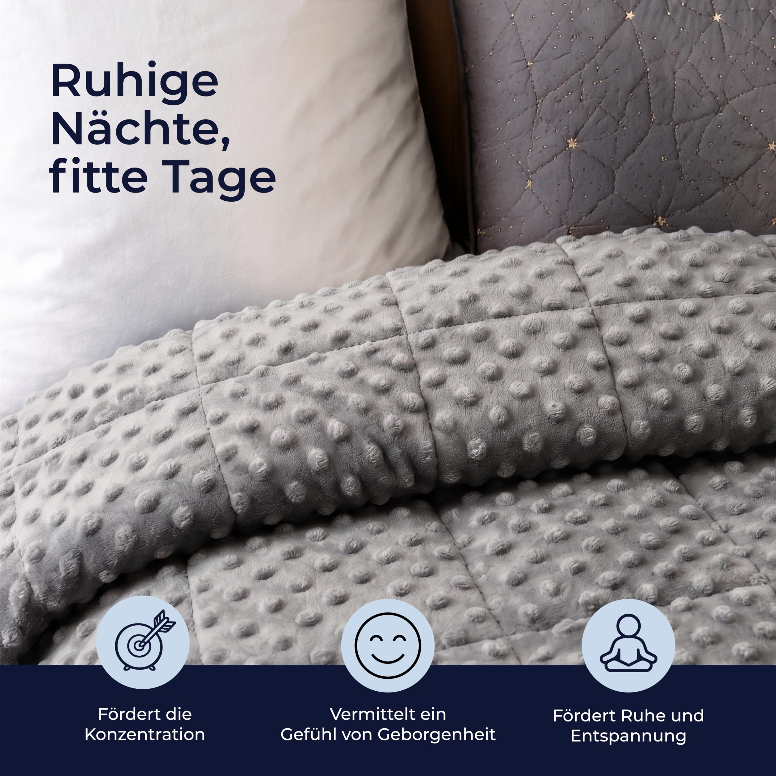 Dreamzie - Gewichtsdecke Kinder 3,2 kg 100x150cm,Weighted Blanket