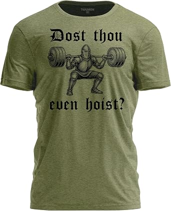 Dost Even Hoist T-Shirt Funny Gym Workout Shirt for Weightlifting & Powerlifting