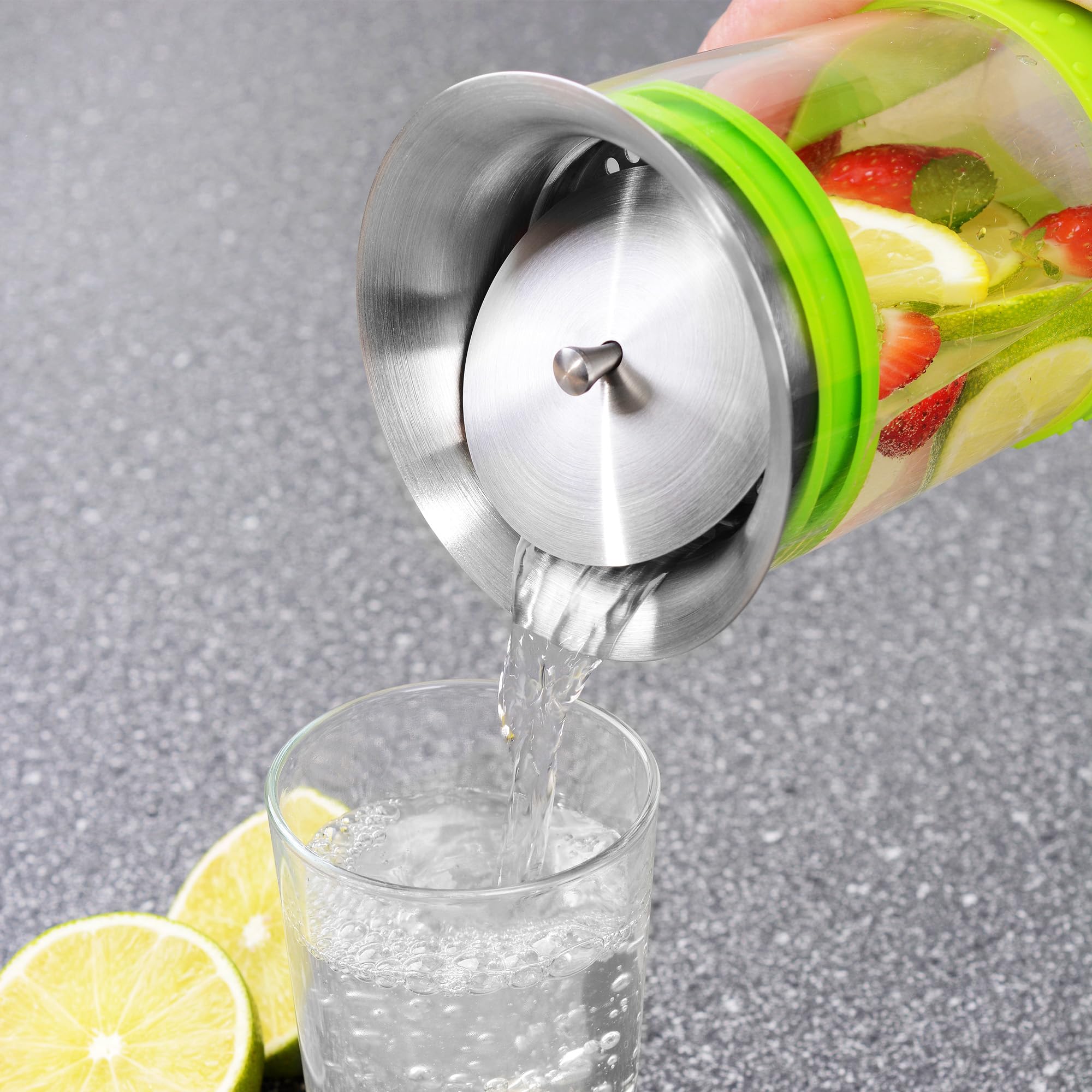 Image secondaire de Carafe en Verre GRÄWE avec Manchon en Silicone Vert - 1 Litre