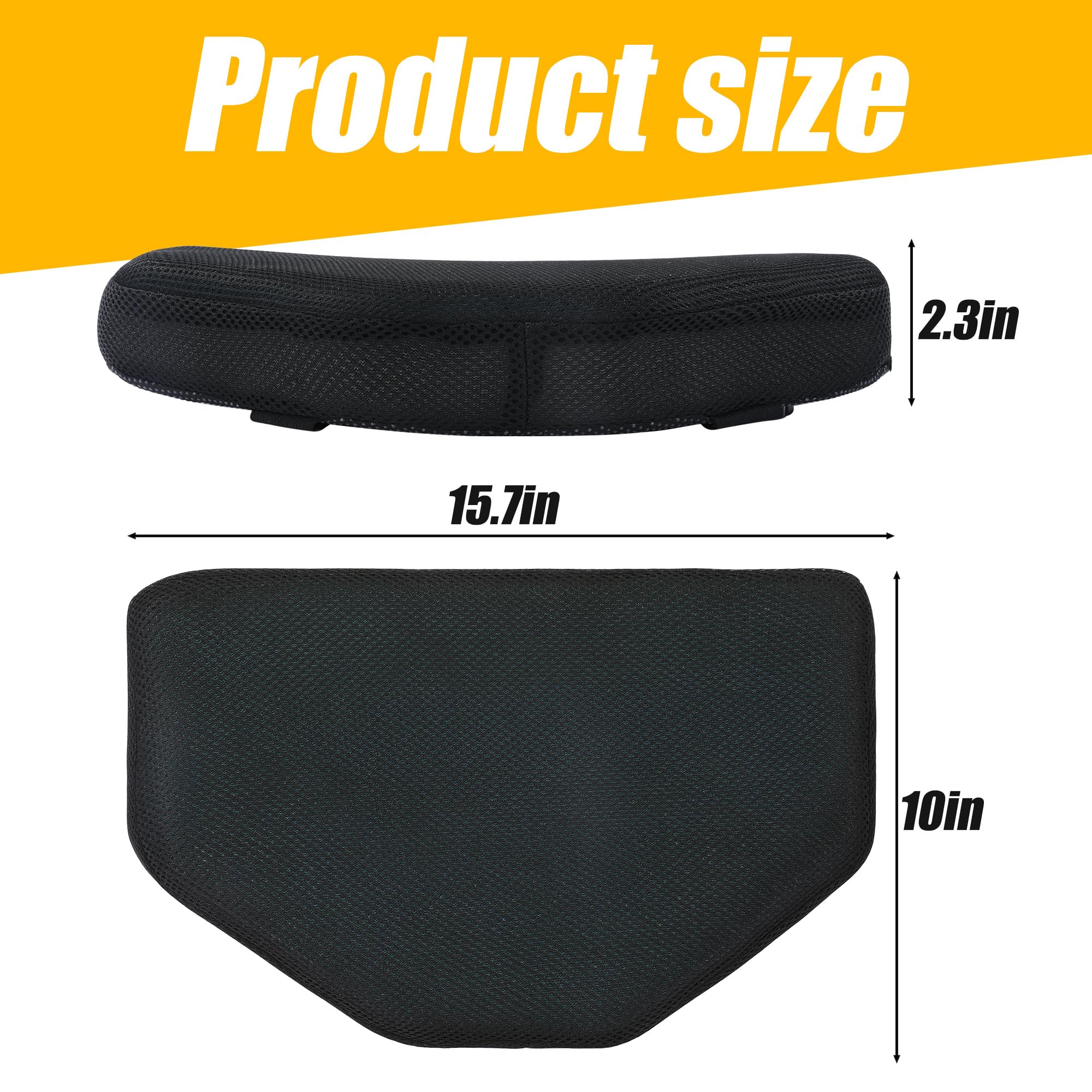 MABOZOO Exercise Bike Seat Cushion, Comfort Recumbent Bike Seat Cushion Stationary Pad with Washable Cover, Foam Rower Mat Pad for Rowing Machine, Bicycle