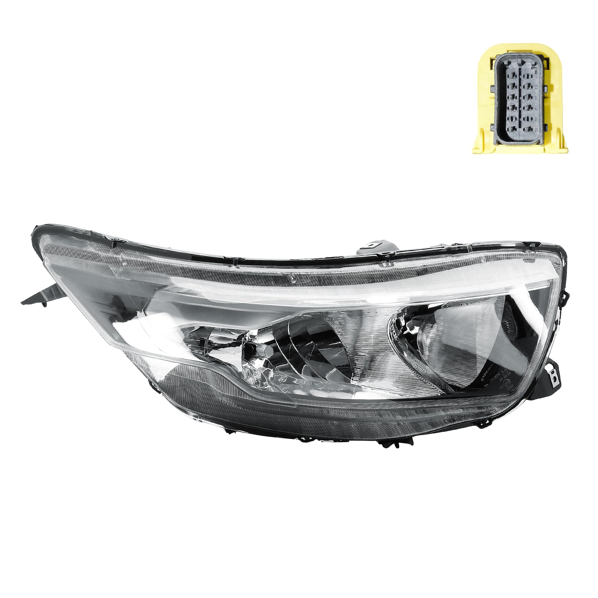 LONGLING Faros delanteros derechos con motor y conector cuadrado para Iveco Daily VI 2019-2025