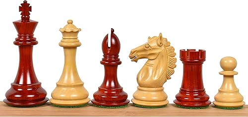 RoyalChessMall - Juego de piezas de ajedrez ponderadas exclusivo de Alban Staunton - Bud Rose Wood- 4 reinas