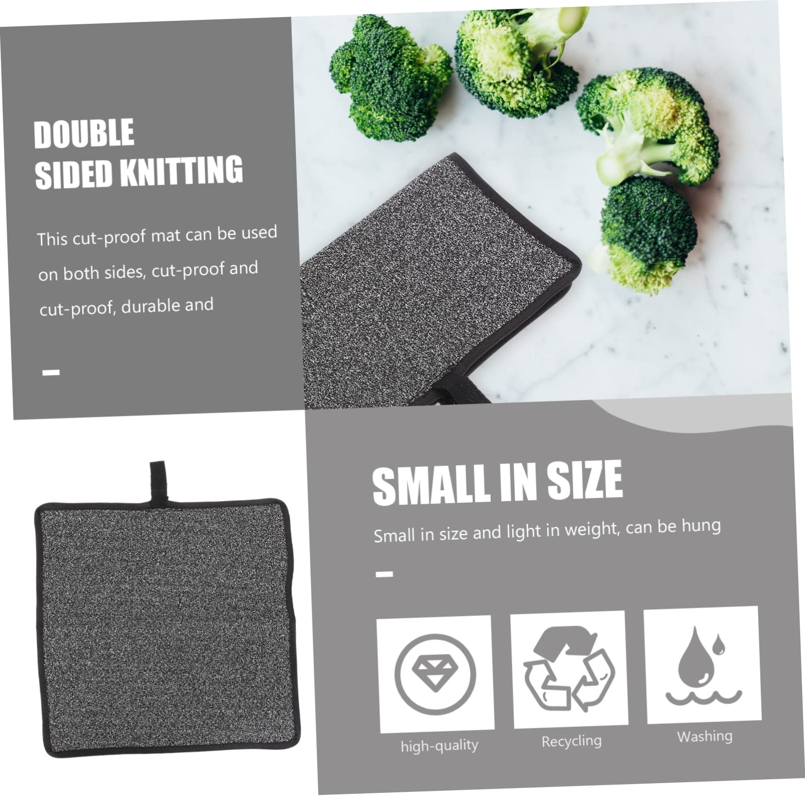 FUNOMOCYA 1pc Anti-Cut Table Mat Table Cover Square Table Table Trivets Fish Cleaning Board Mat Table Protective Cushion Kitchen Chopping Block Table Protector Pad Hppe Material Black