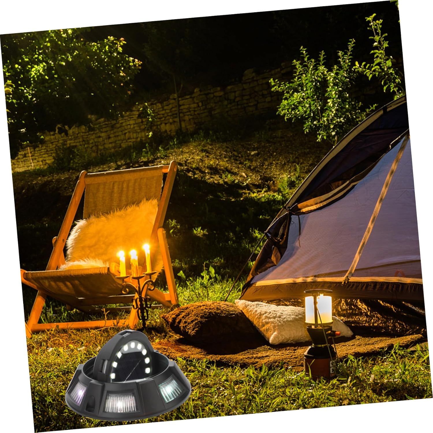 4Pcs Solar Ground Lights Outdoor Garden Pathway Landscape Lights Solar Powered In-ground Walkway Lighting for Patio Safety and Decoration