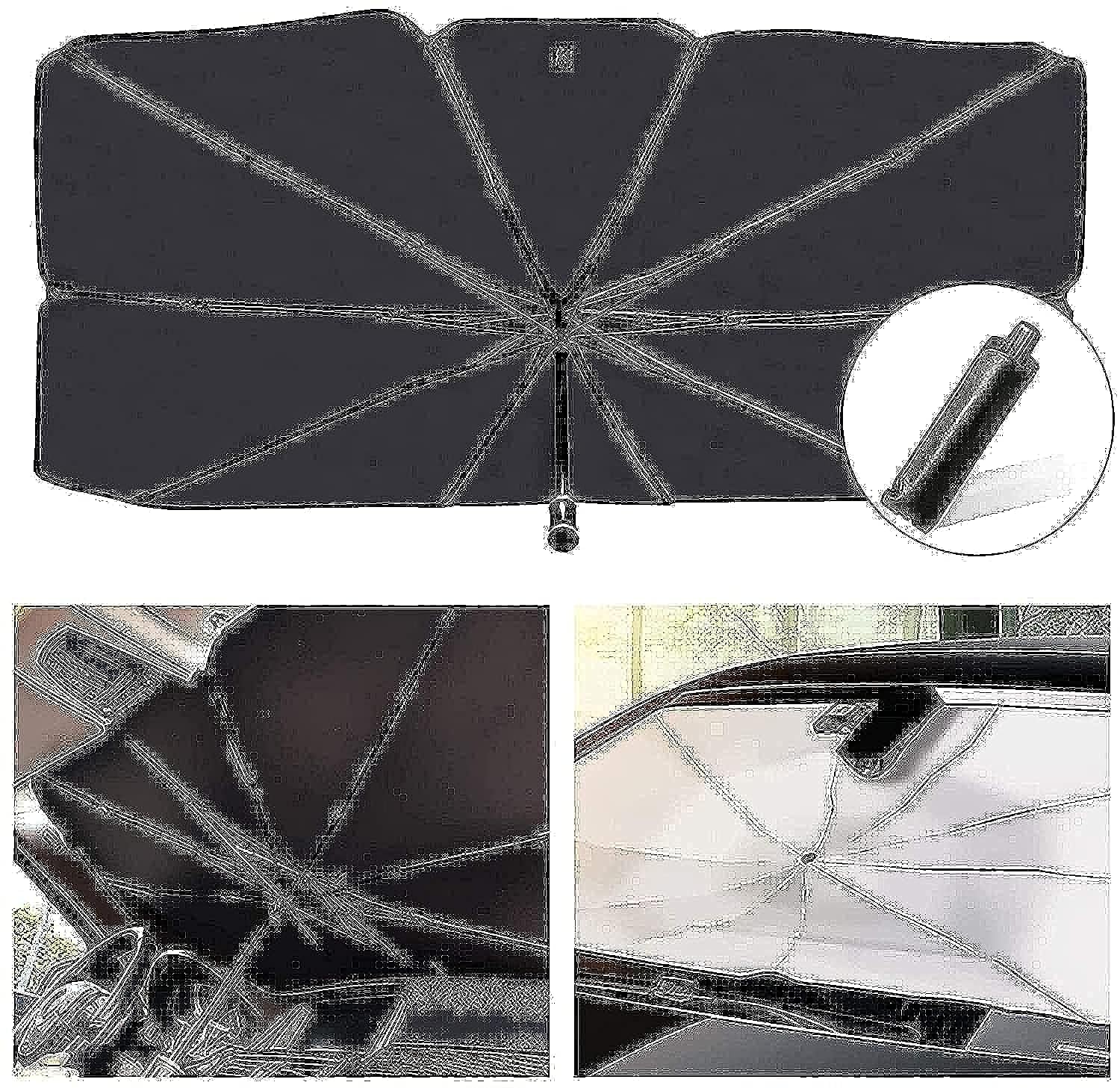 RITA UV Rays and Heat Sun Visor Protector Foldable Reflector Car Windshields Umbrella (79 x 145cm)