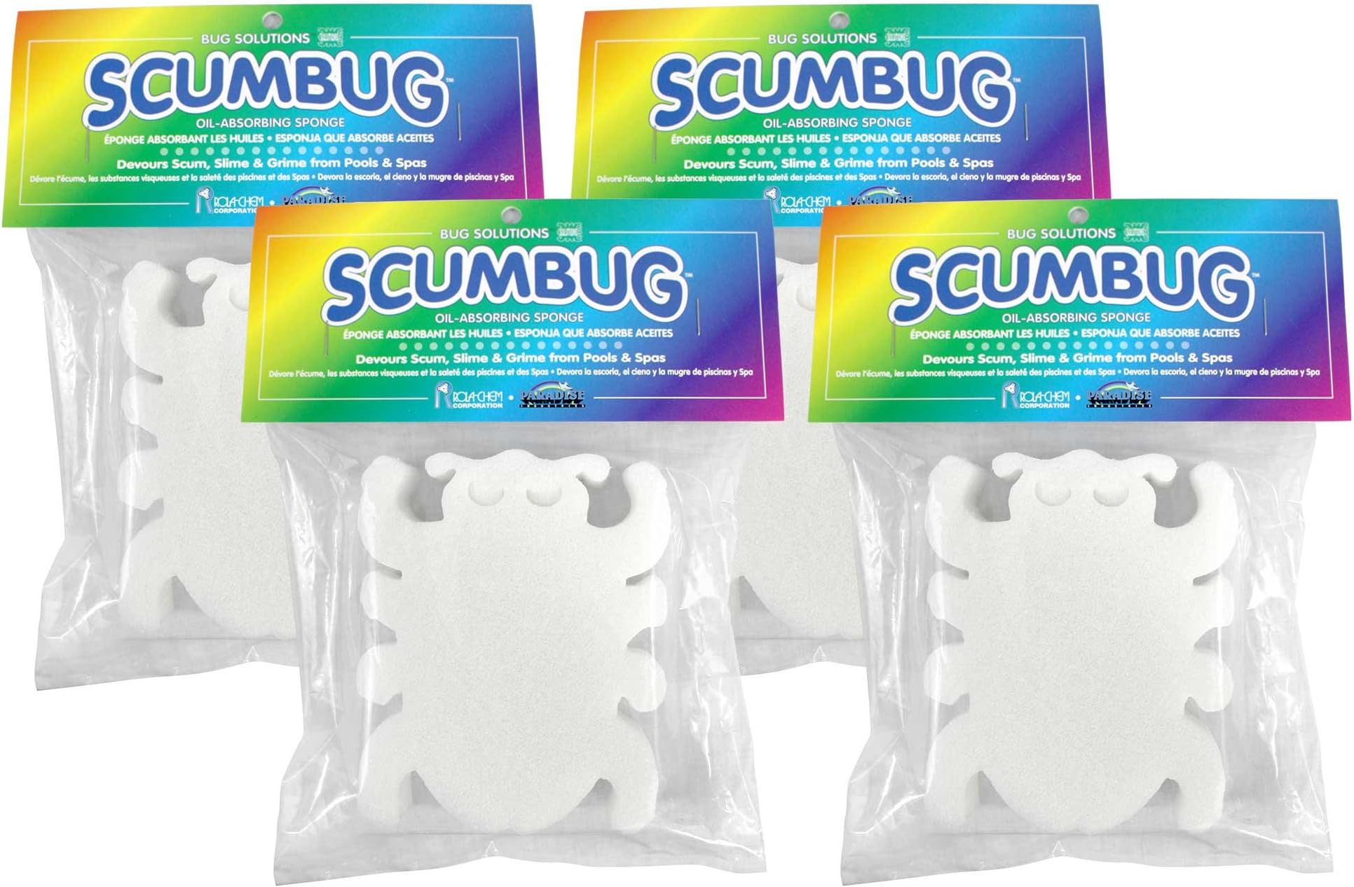 Rola Chem Scumbug Sponge, 4 Pack