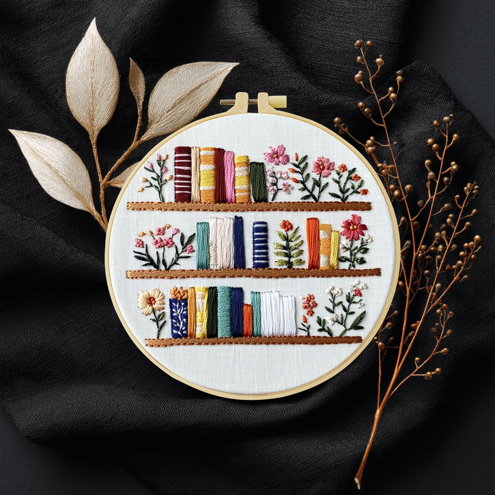 Beginner Embroidery Kit - Flowers & Patterns -6