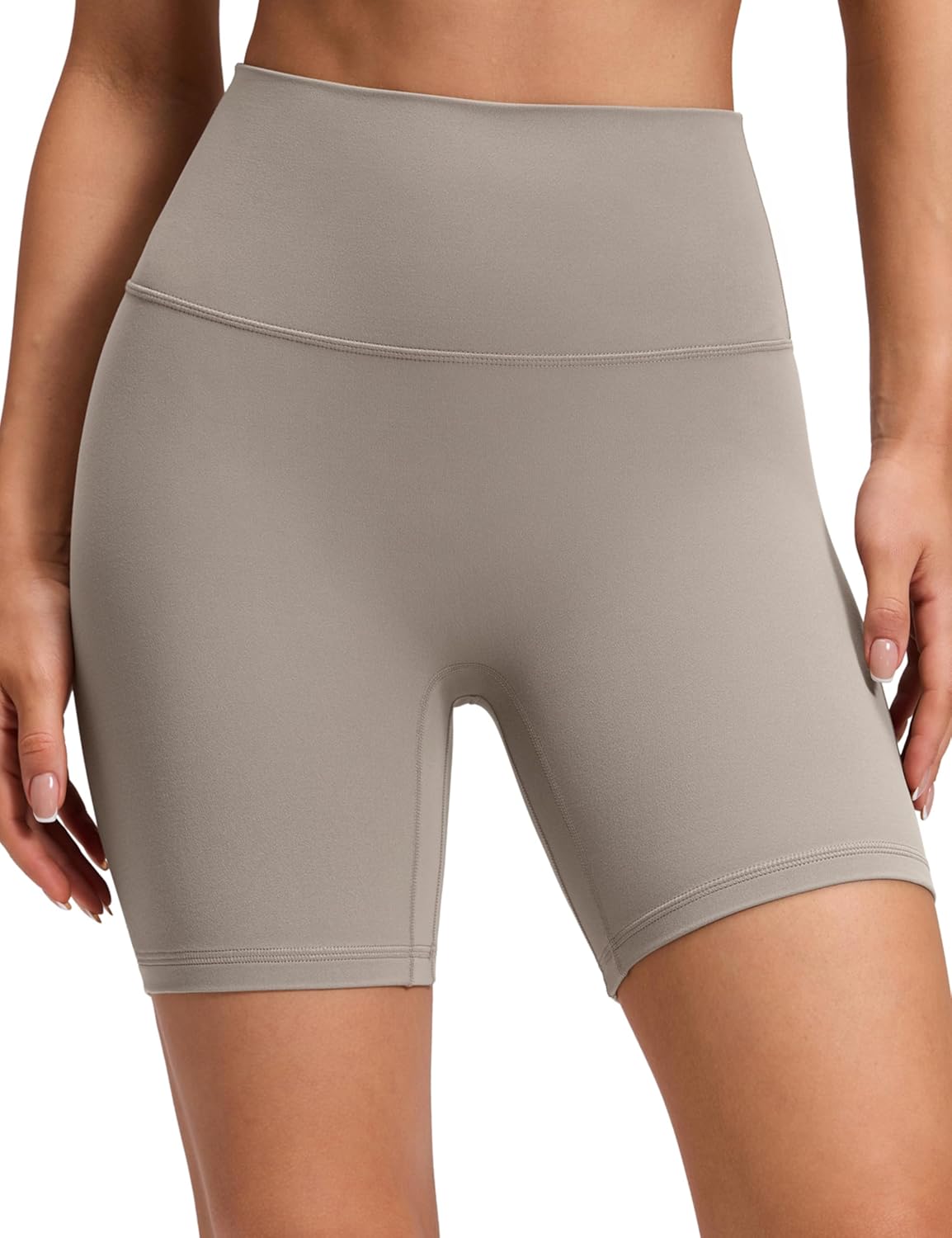 CRZ YOGA Butterluxe No Front Seam Biker Shorts 6" - High Waisted Lounge Pilates Workout Athletic Womens Buttery Soft
