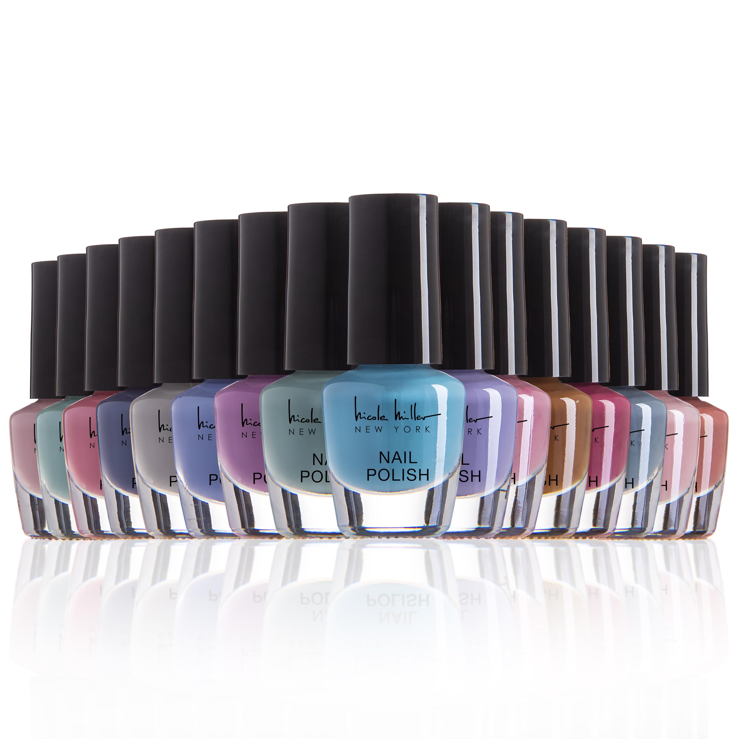 Nicole Miller Mini Nail Polish Set – Glossy, Vibrant Colors for Fingernails & Toenails, Spring and Summer
