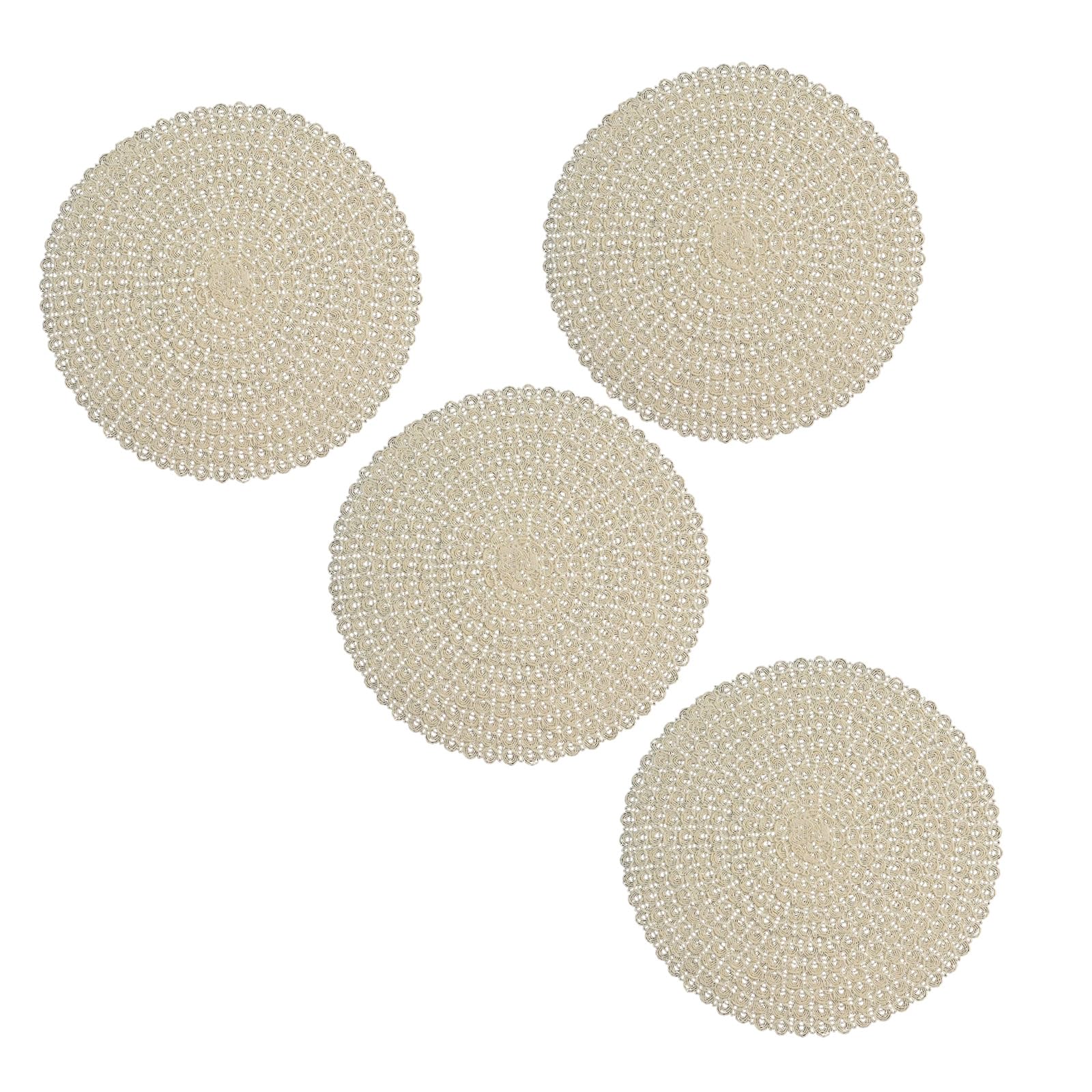 PANGBOER Decorative Round Placemat Paper Materials for Table Protective 38cm Diameter Restaurant Mat