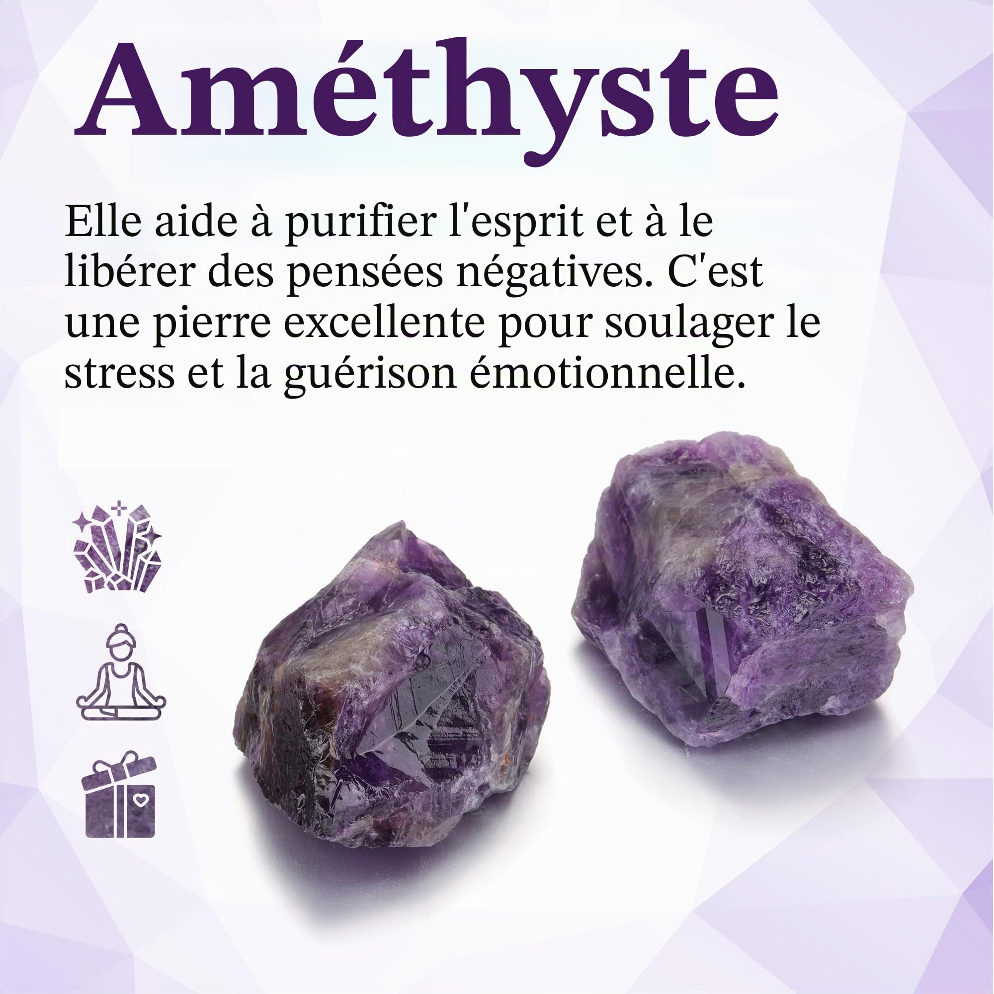JSDDE Arbre de Vie de Améthyste Naturelles Base Améthyste Brute Décoration
