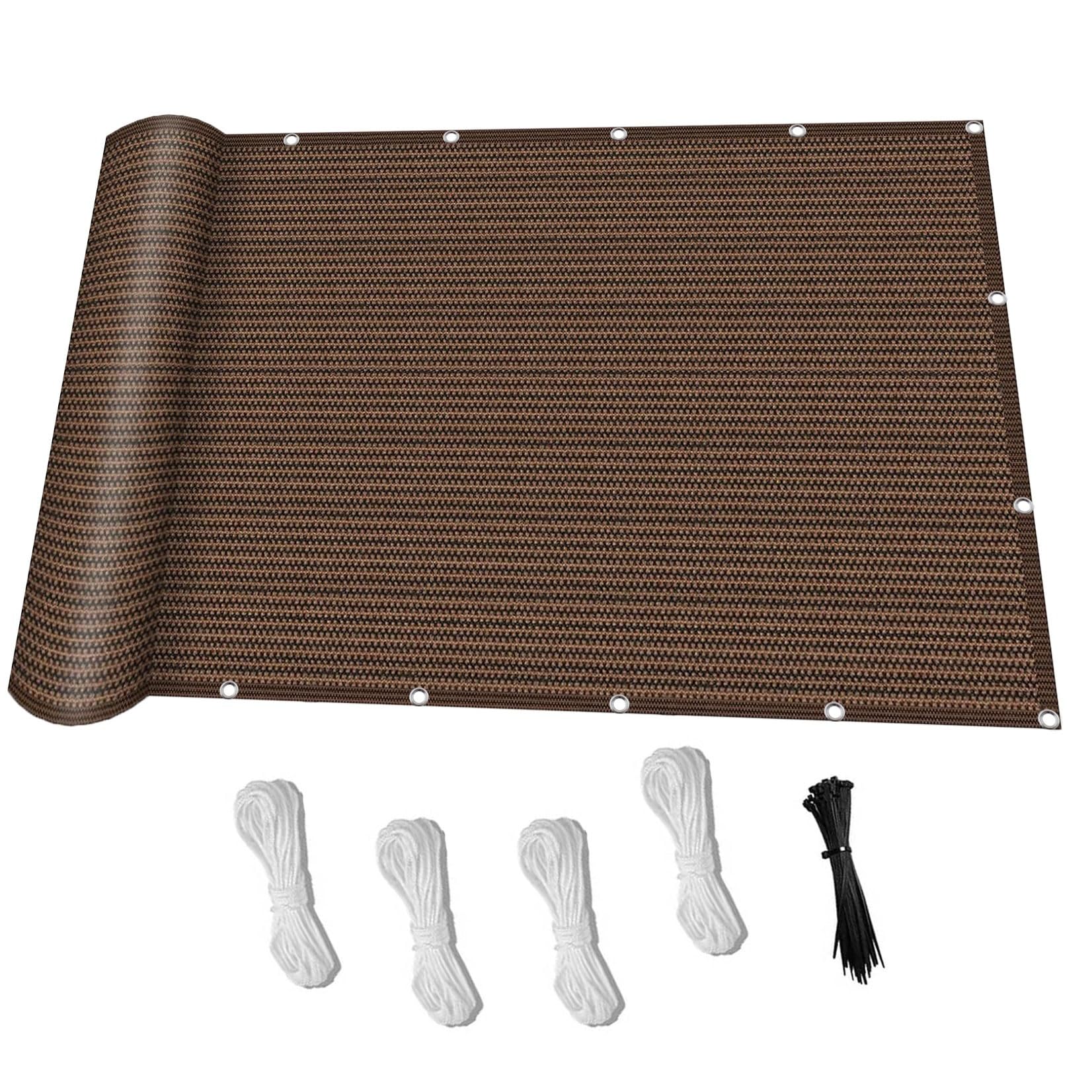 Voile d'ombrage en maille HDPE durable, protection solaire premium 215x310
