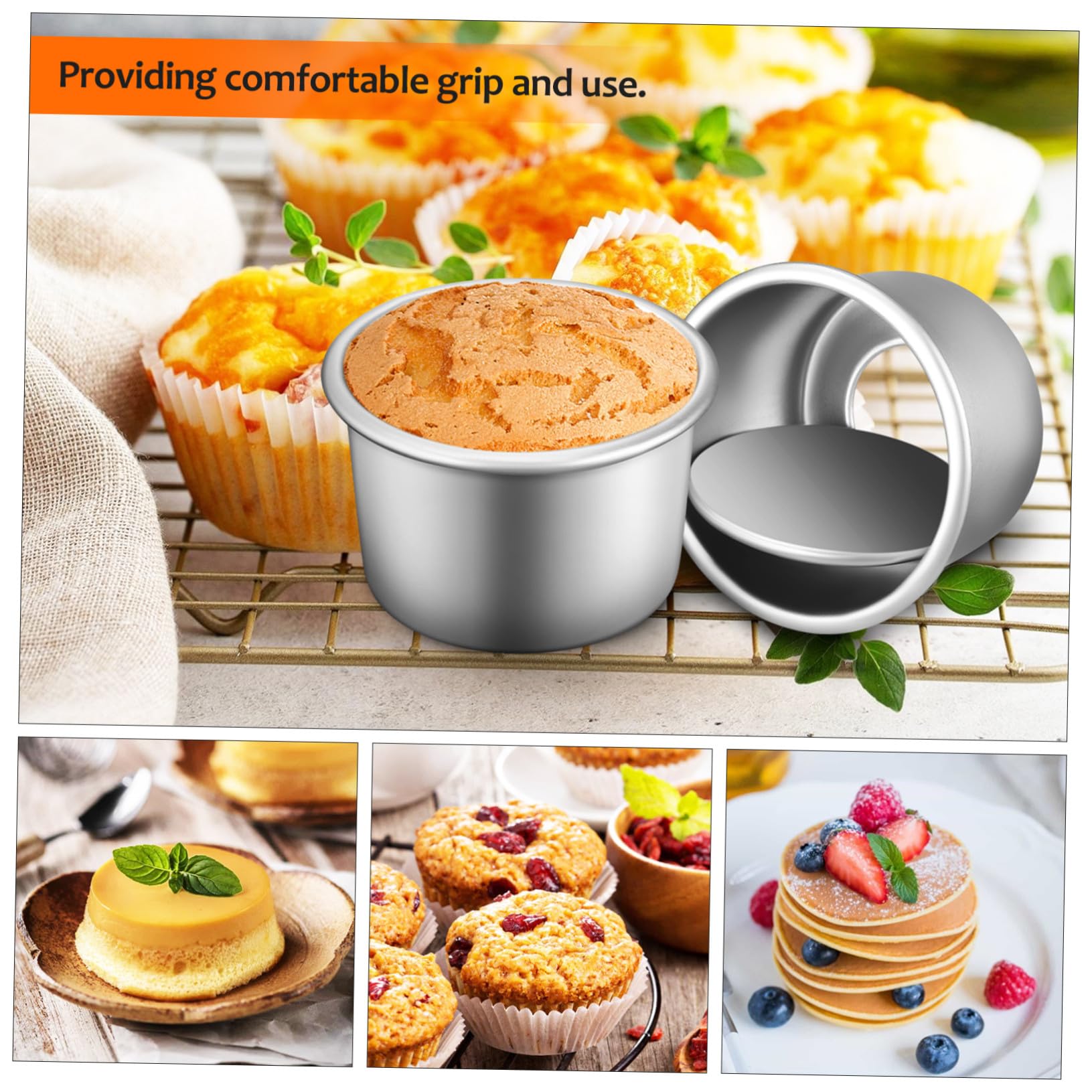 VICASKY 20 Stück Teiliges Runde Kuchenformen aus Aluminiumlegierung mit Abnehmbarem Boden Kleine Backformen für Dichte Kuchen Käsekuchen Mousse und Chiffon Hitzebeständig für Hobby und