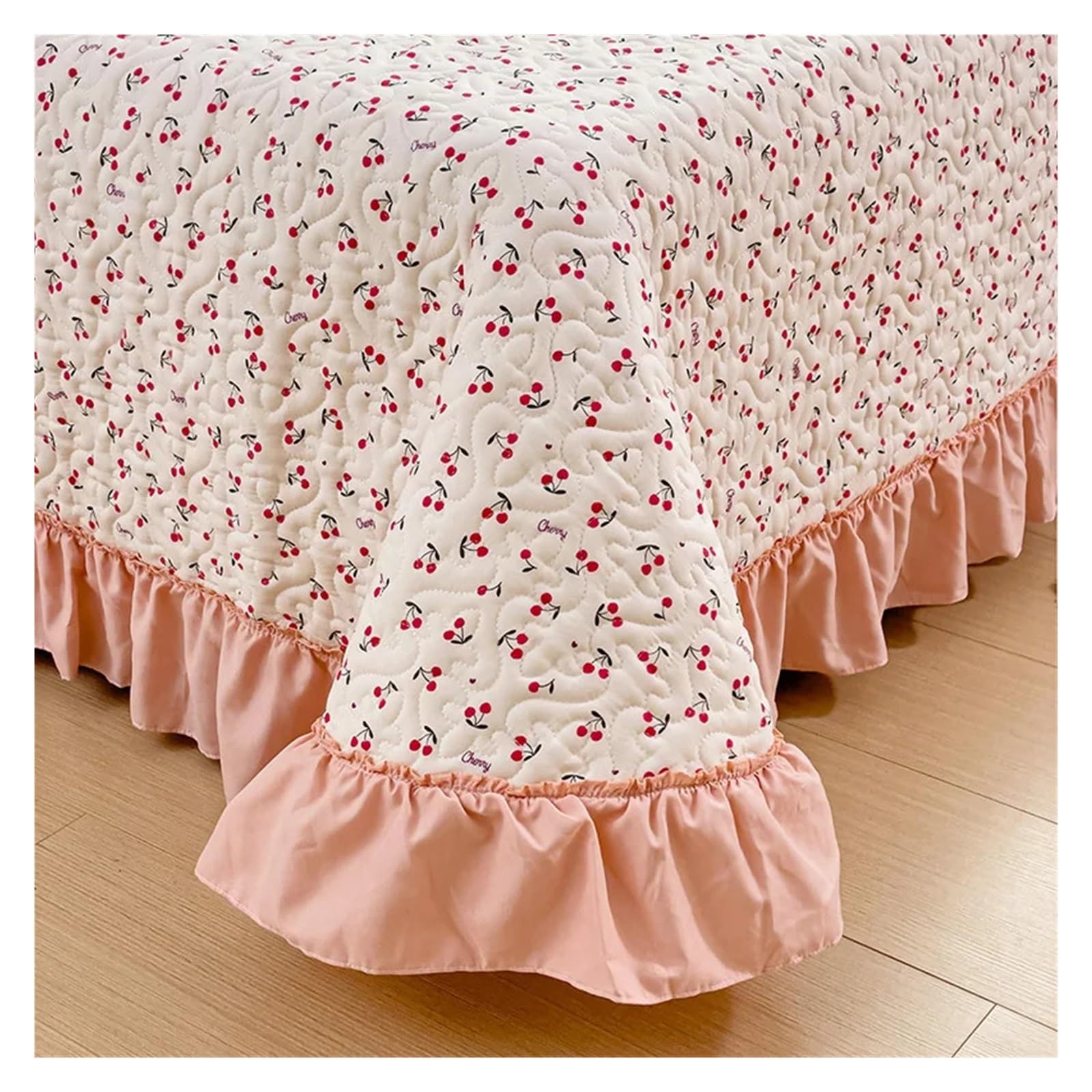Colcha Cama Colcha Acolchada con Volantes, Ropa de Cama, sábanas Gruesas, Funda Estampada, for el hogar(Color2,200x230cm 1pc)
