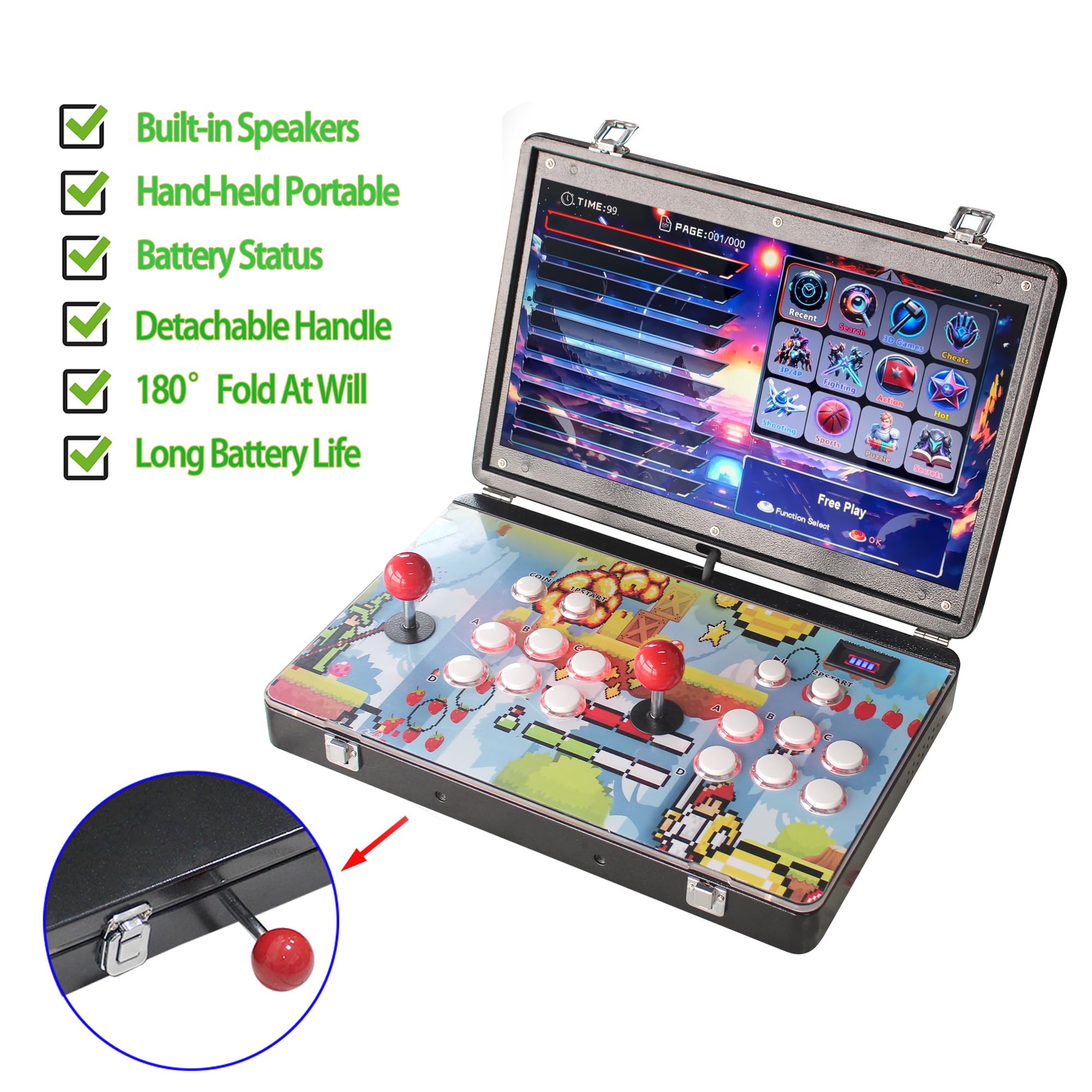 32000 en 1 Consola de juegos Arcade portátil, visualización HD de 19 pulgadas, caja de metal para doble reproductor, caja de hierro DX, máquina de videojuego retro electrónica de búsqueda