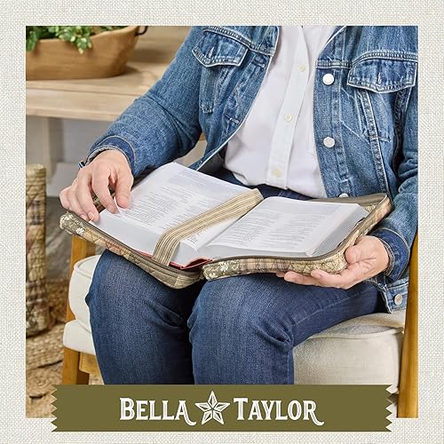 Miniatura 151 de Bella Taylor Funda acolchada para la Biblia para mujer, estuche grande para la Biblia de estudio, parche primitivo