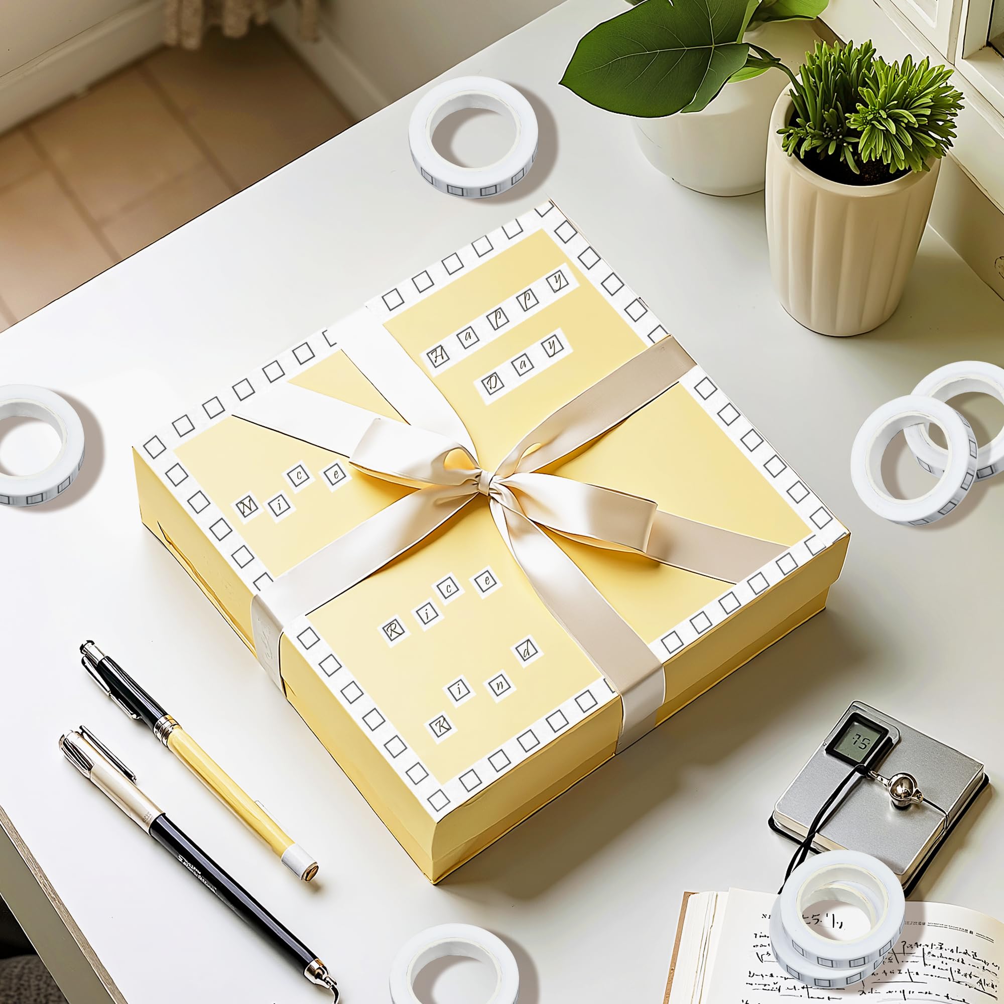 10 rollos de cintas Washi de 8 mm, cinta adhesiva decorativa fina para manualidades, hogar, escuela, oficina, bricolaje, envoltura de regalos, marco de fotos, álbumes de recortes