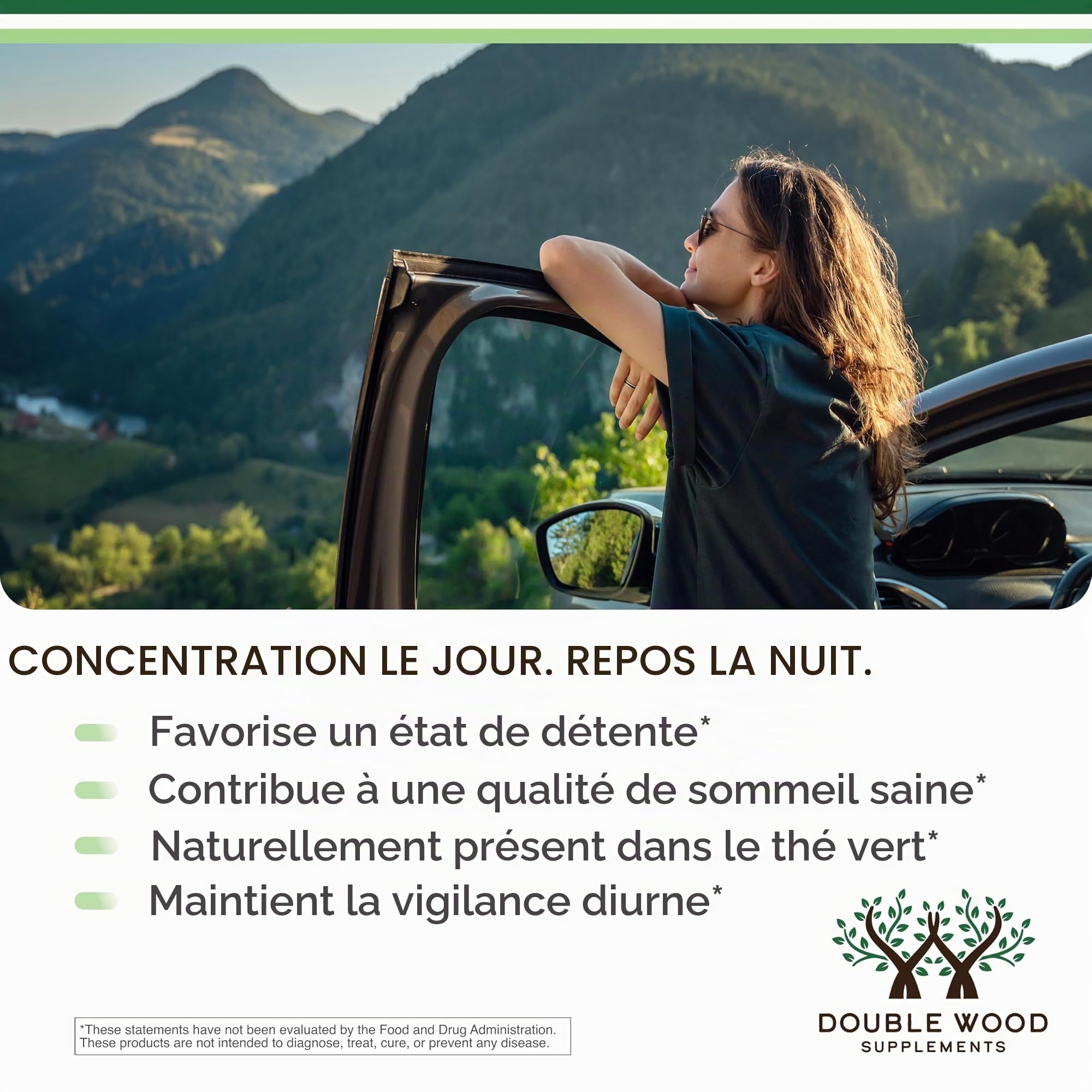 L-théanine 200 mg 60 capsules Testé par des tiers Fabriqué aux États-Unis
