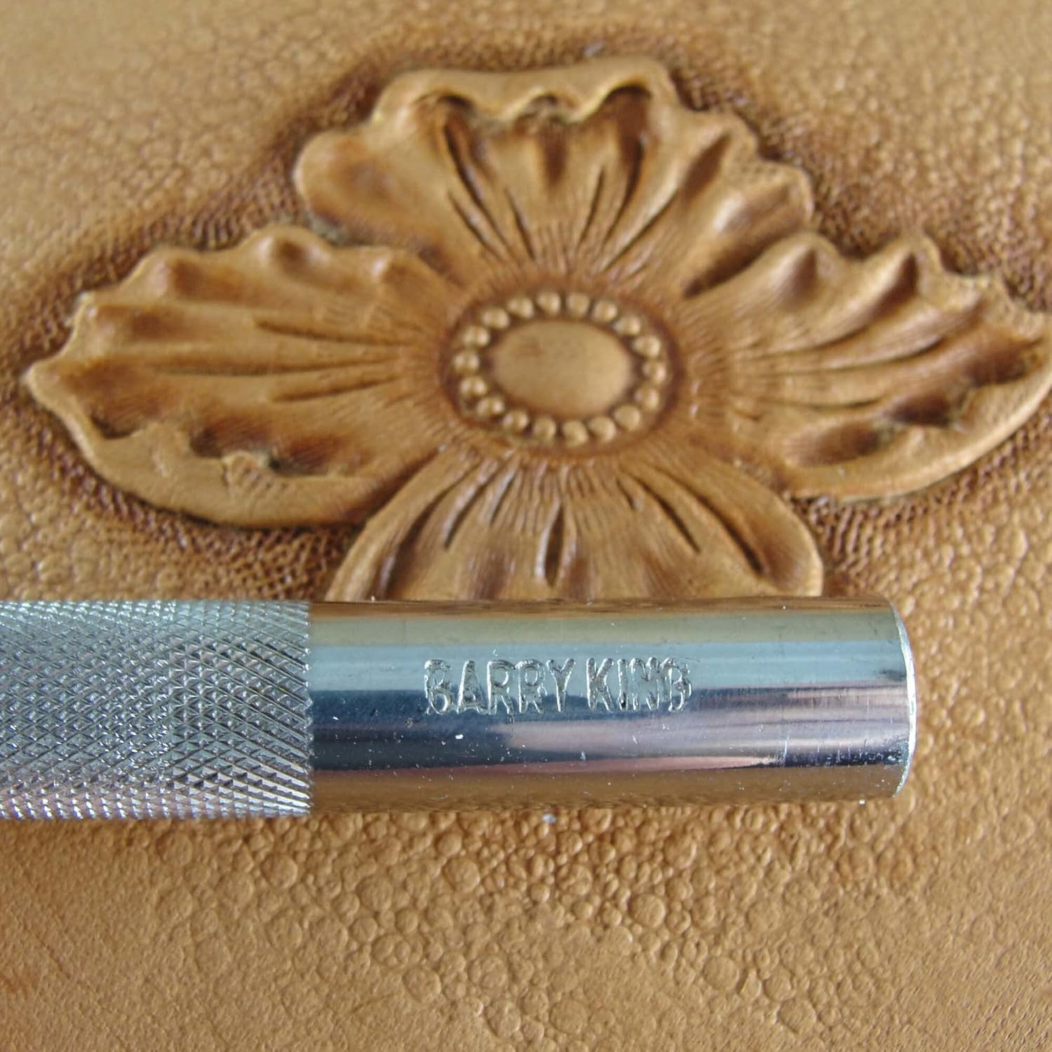Stainless Steel Barry King - #3 18-Seed Oval Flower Center Stamp (Leather Stamping Tool)