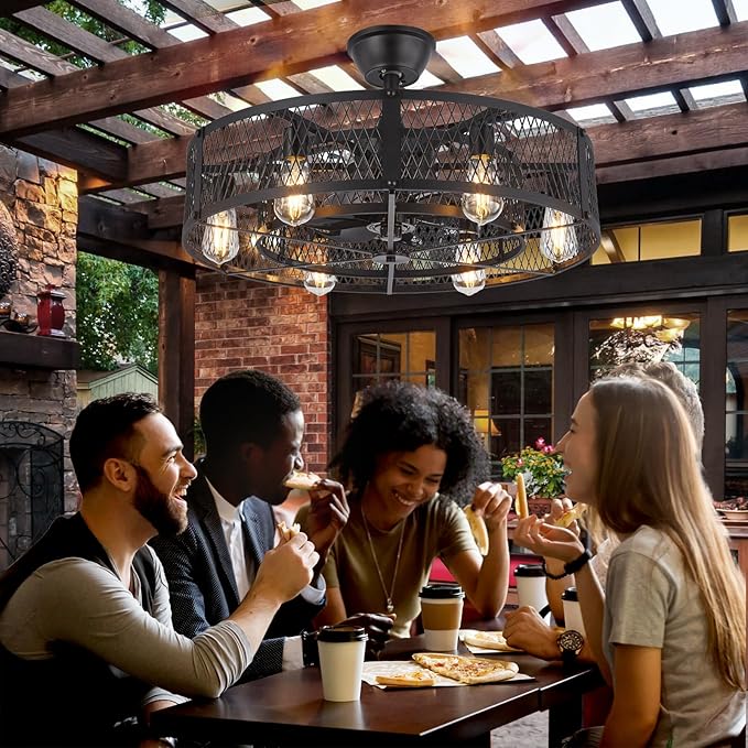 Ventilador de Techo 26 Pulgadas con Luz LED, Control Remoto miniatura 7