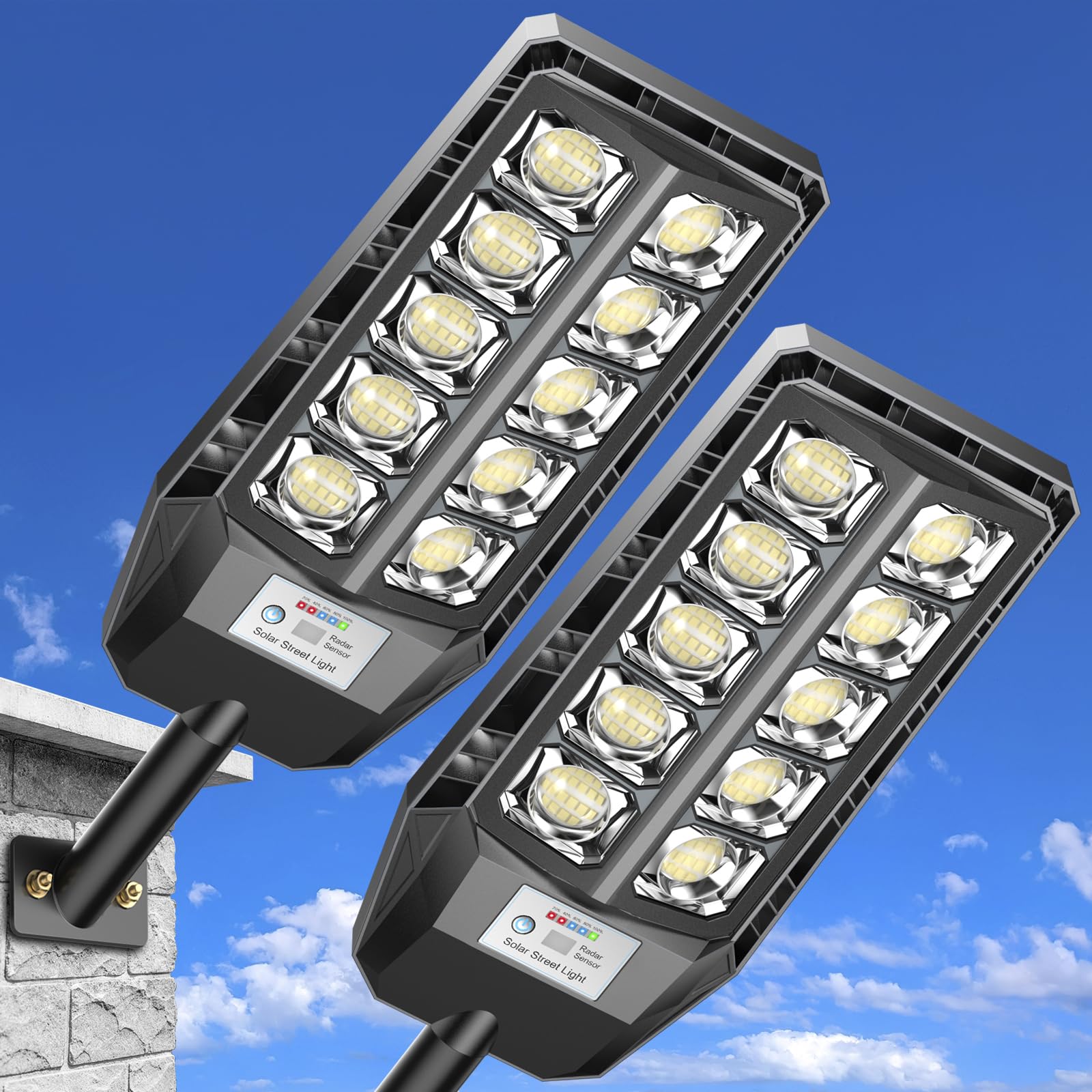 Photo 1 of ***NOT WORKING*** CEDIO 6000W Solar Lights Outdoor,IP67 Waterproof Solar Street Lights,Dusk to Dawn Outdoor Solar Lights with Remote for Backyard,Garage and Parking Lot ?2 Pack?