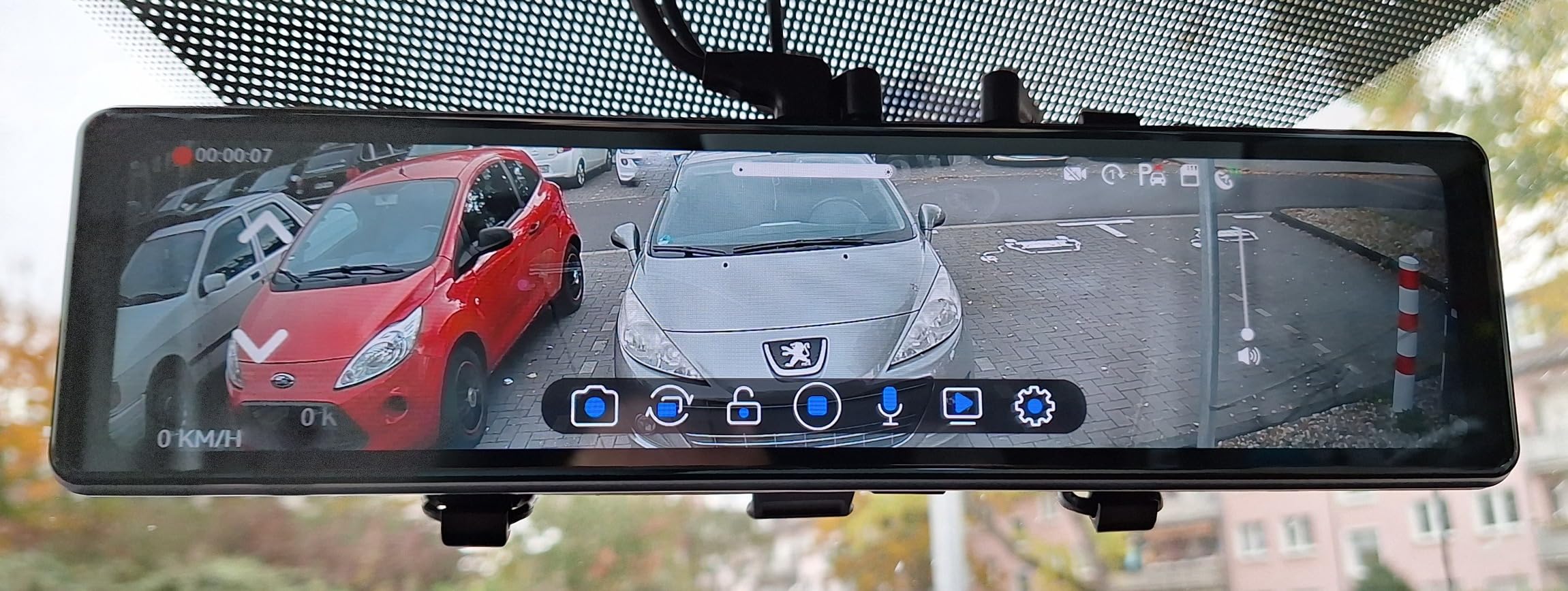 Separated Front Camera: Rear View Camera Mirror 11 inch 2.5 K Dash cam ...