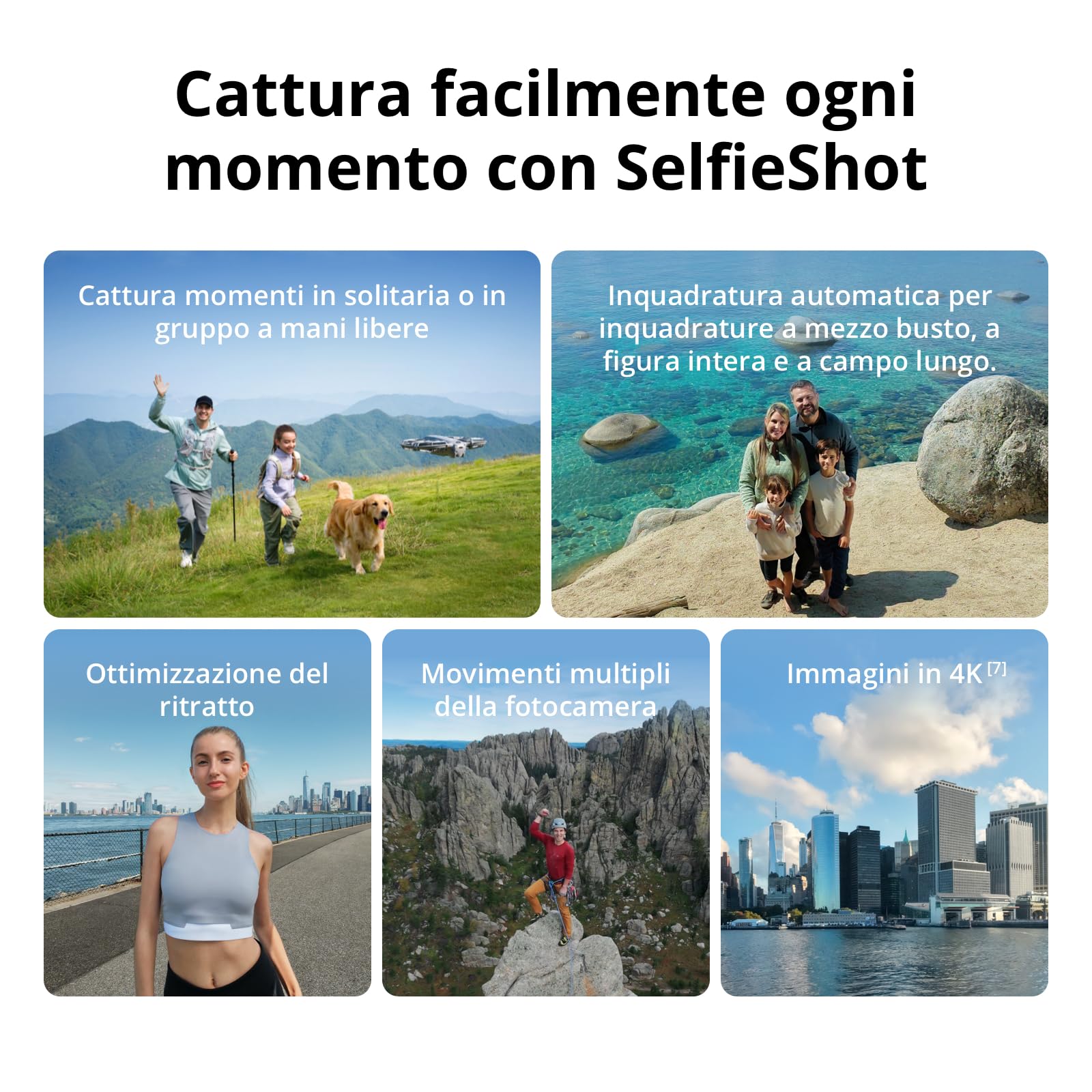 DJI Neo 2 (drone singolo), leggero e pieghevole, decollo e atterraggio dal palmo della mano, controllo con gesti, ActiveTrack, rilevamento omnidirezionale degli ostacoli, drone 4K per principianti