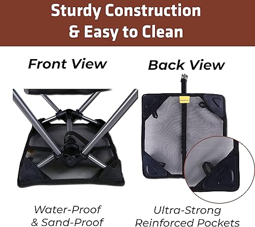 Miniatura 4 de TREKOLOGY YIZI-LITE - Cubierta de arena antihundimiento y hoja de suelo para sillas de camping, compatible con sillas de camping YIZILITE