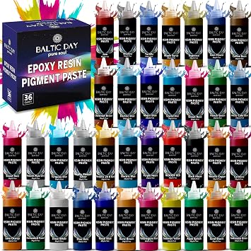 36 Pigment Pastes [20g Jars] + 28 Chameleon Mica Powders for Epoxy Resin Set - Epoxy Resin Color Pigment - Chameleon Pigments