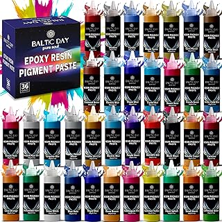 BALTIC DAY - 36 Pigment Pastes for Epoxy Resin Set [20g] - Pigment Paste - Opaque Resin Pigment - Epoxy Resin Paste - High...