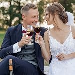AW BRIDAL Mr and Mrs Wine Glasses Set of 2 for Engagement Bridal Shower, Wedding Gifts for Newlywed Couples 2026, Personalized Anniversary Wine Glass Gift Basket for Bride Groom and Fiance Fiancee