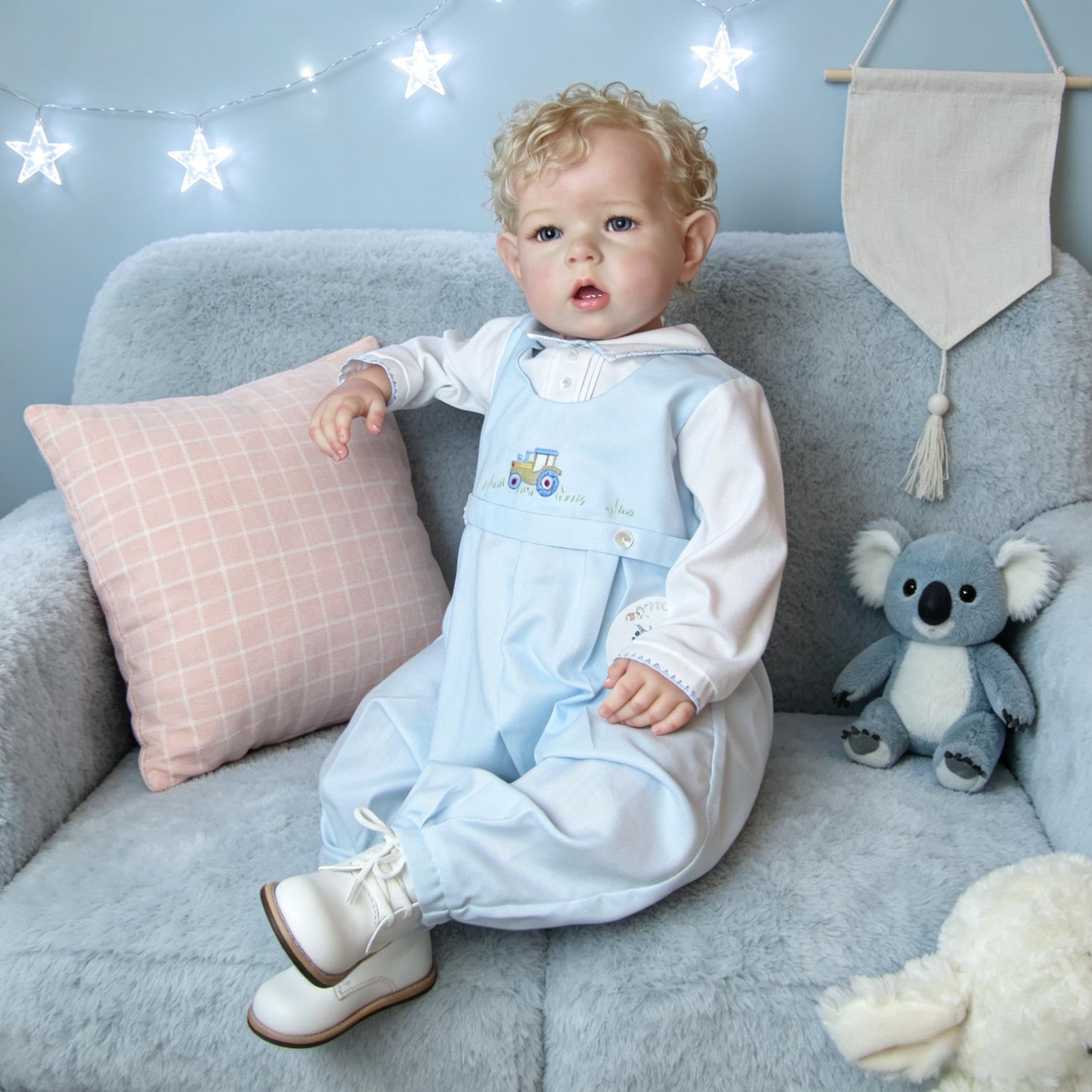 RXDOLL Realistyczne lalki Reborn Baby Dolls Vinyl Boy 50 cm realistyczne lalki noworodka maluch prawdziwe życie Reborn lalka anatomicznie poprawne lalki dla niemowląt, które wyglądają jak prawdziwe