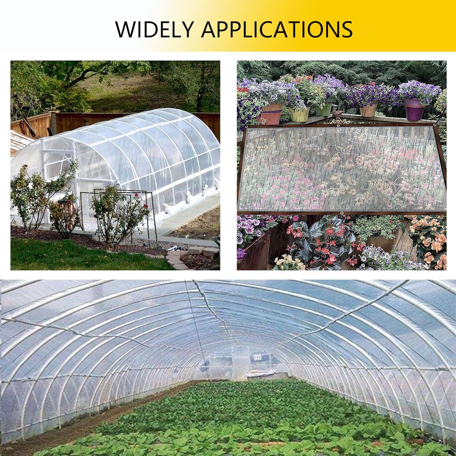 Clear Tarpaulin Waterproof with Reinforced Grommets PE Transparent Tarpaulin Tarp Sheet Cover Clear Ground Sheet for Garden Furniture Plants